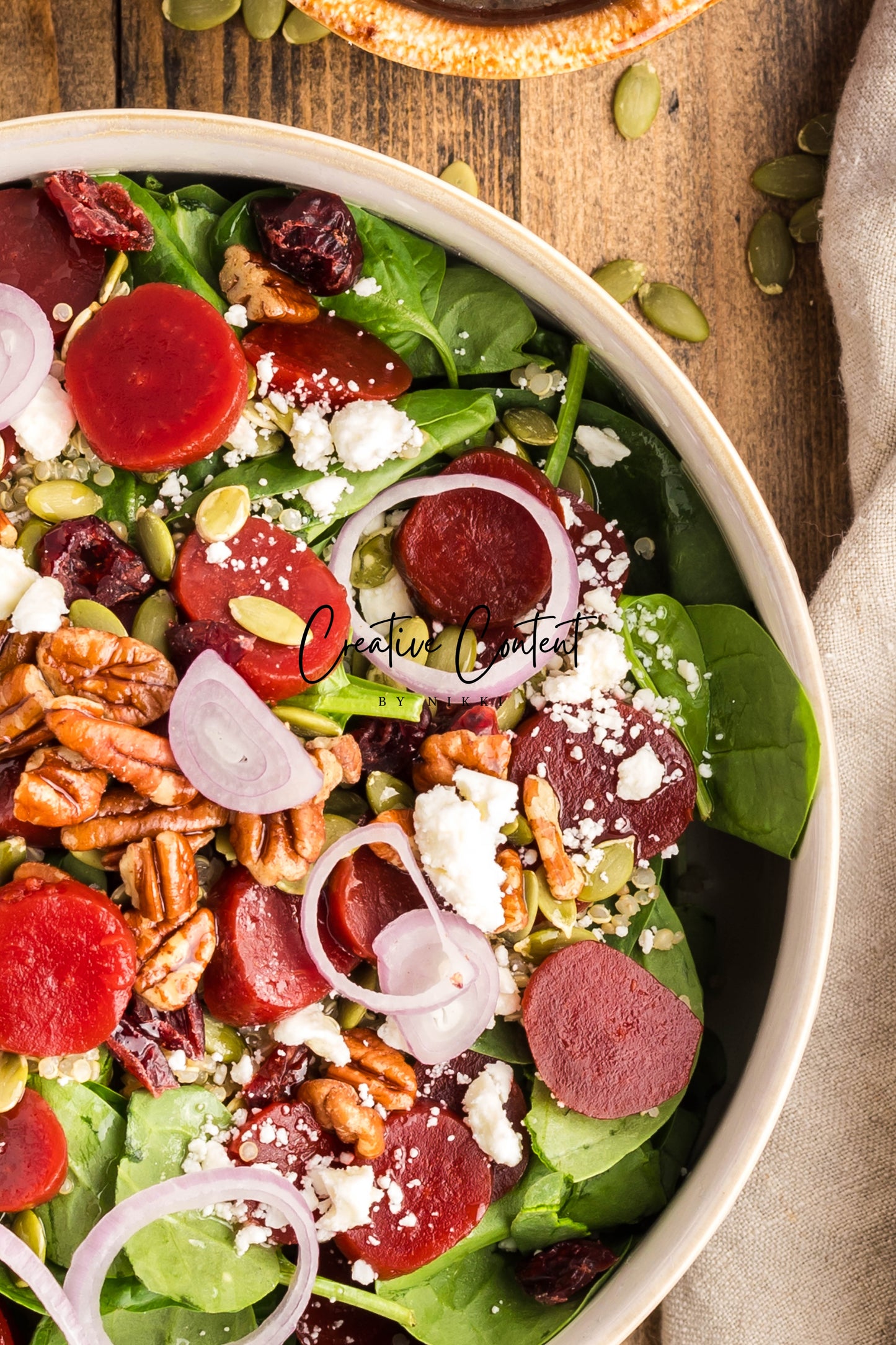 Beet Salad With Feta Cheese + Mint Vinaigrette - Set 2 of 2