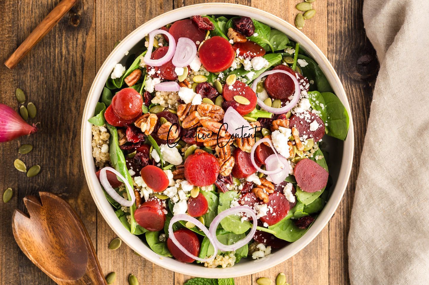 Beet Salad With Feta Cheese + Mint Vinaigrette - Set 2 of 2