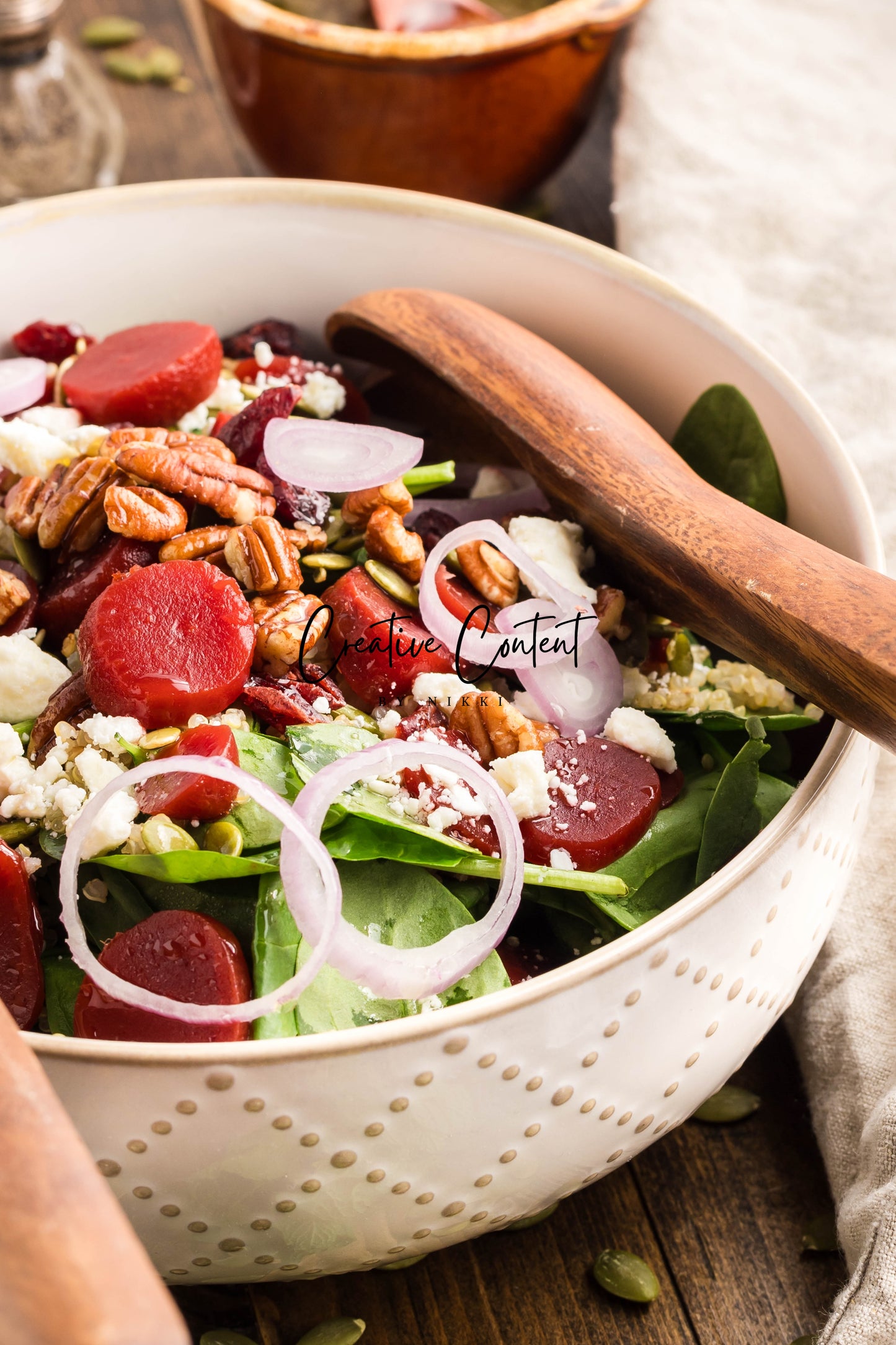 Beet Salad With Feta Cheese + Mint Vinaigrette - Set 2 of 2