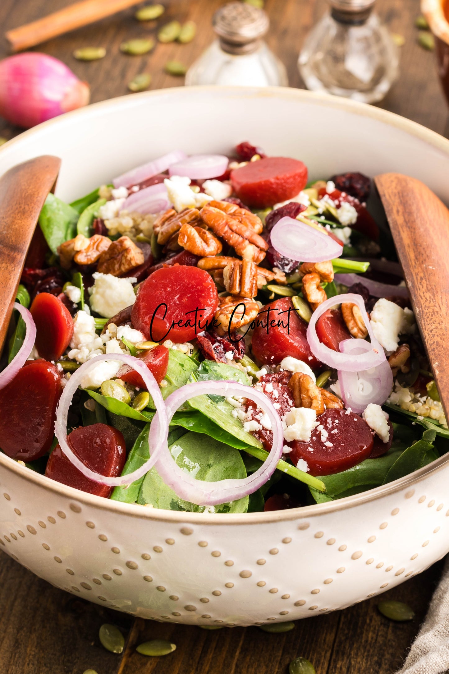 Beet Salad With Feta Cheese + Mint Vinaigrette - Set 2 of 2