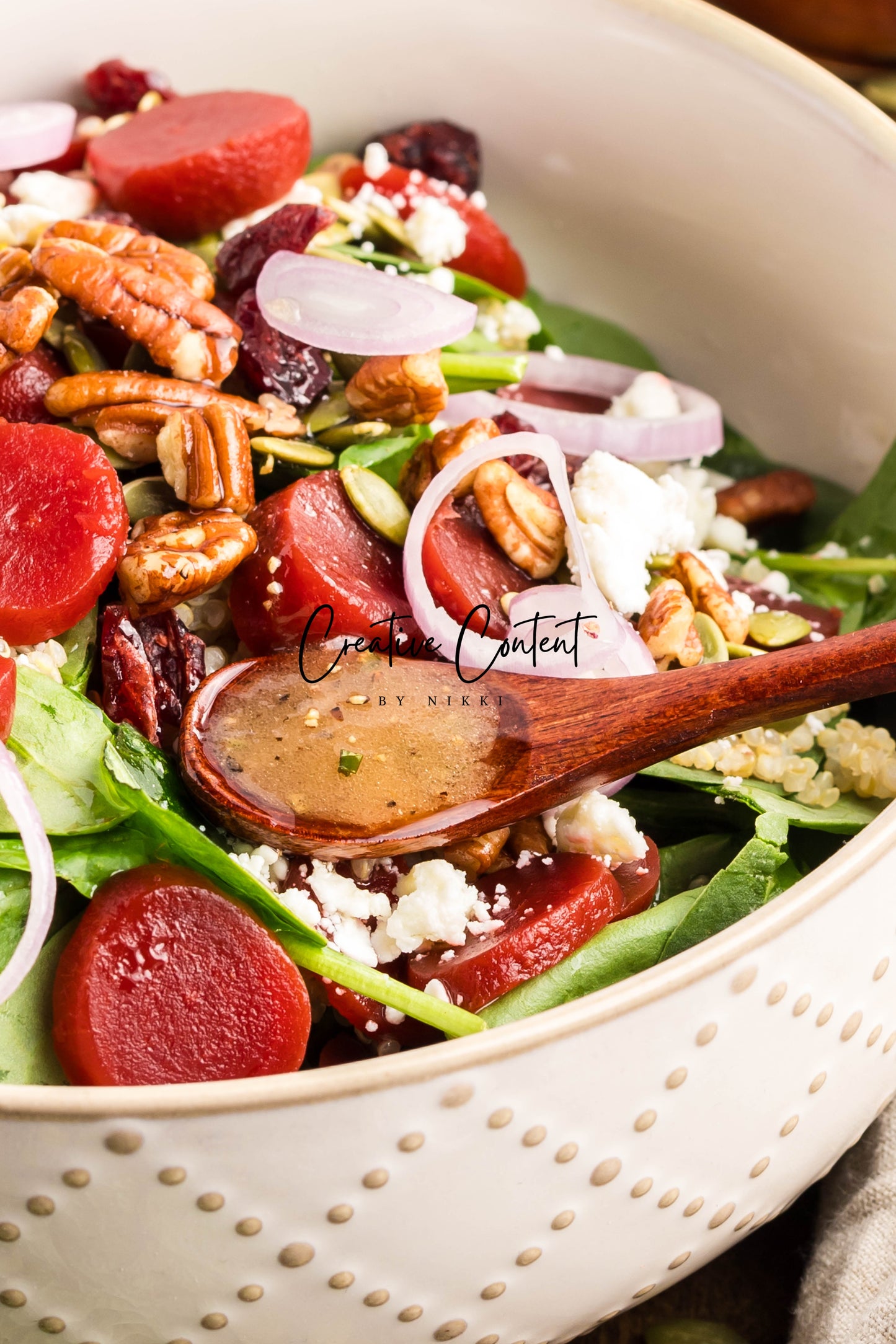 Beet Salad With Feta Cheese + Mint Vinaigrette - Set 2 of 2