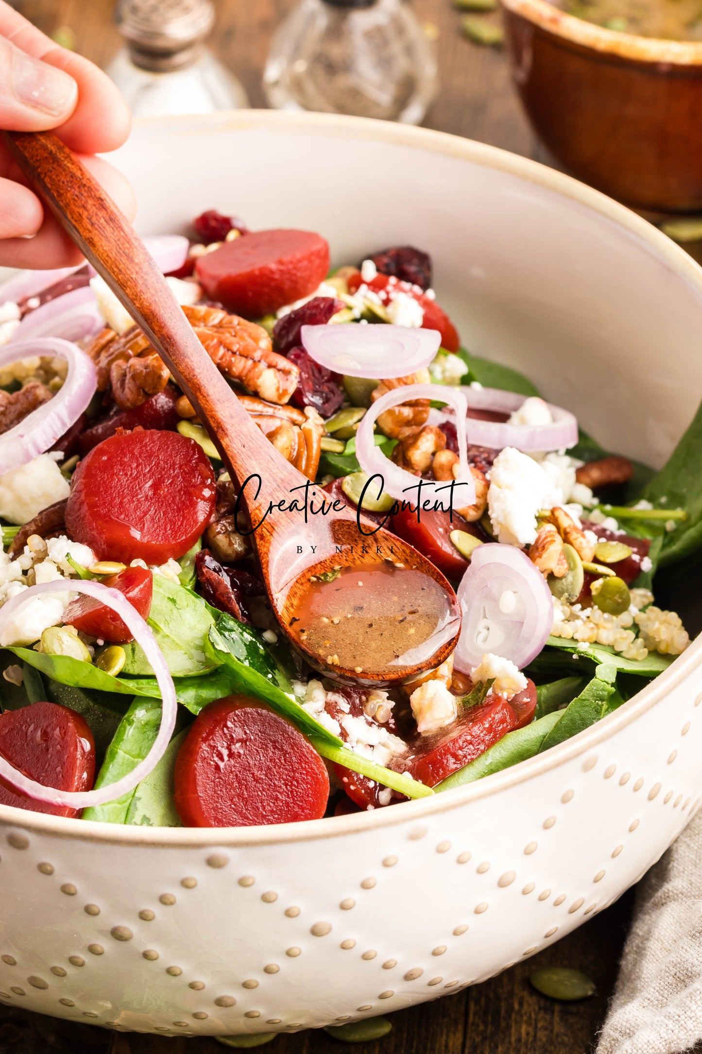 Beet Salad With Feta Cheese + Mint Vinaigrette - Set 2 of 2