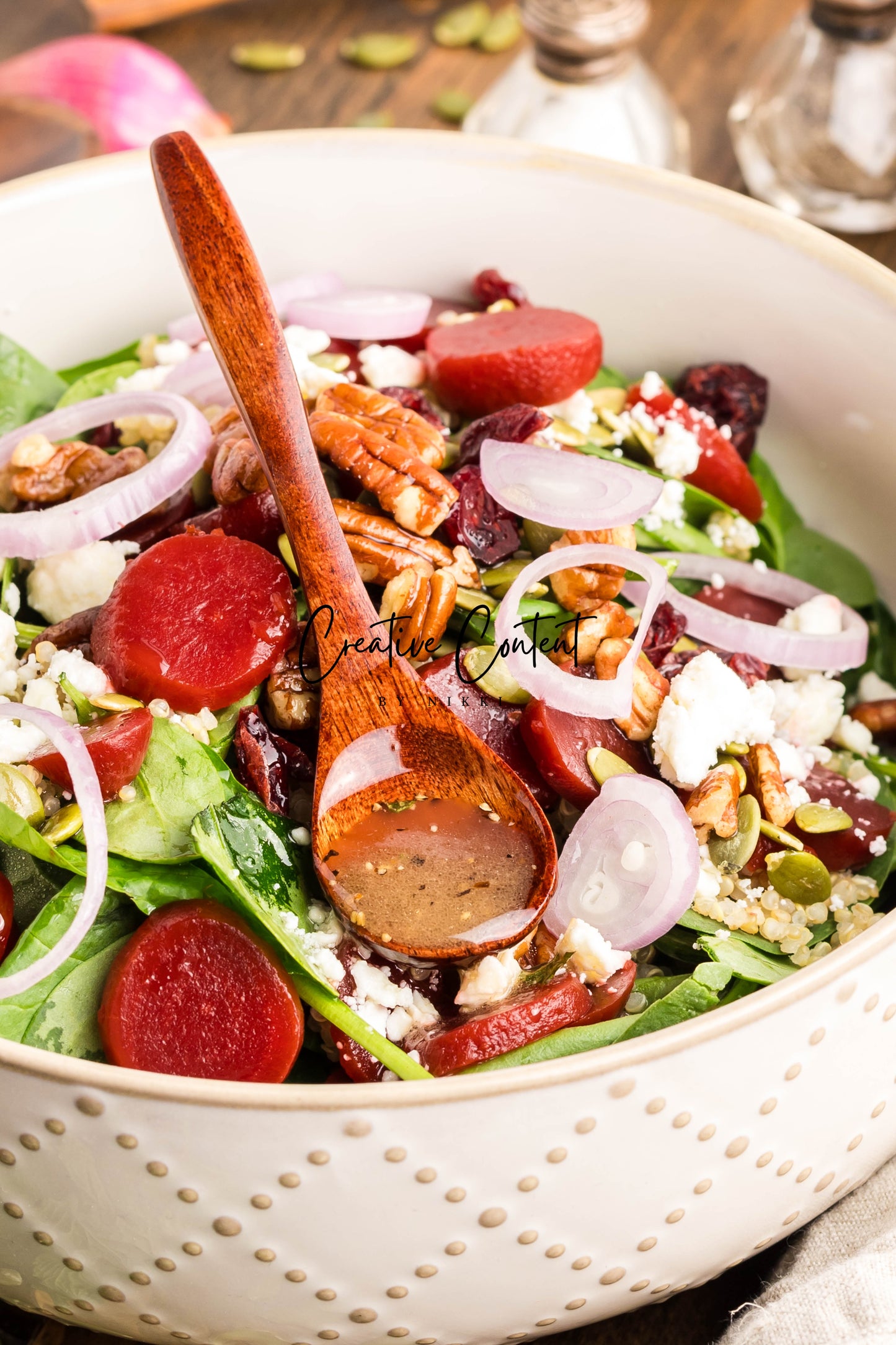 Beet Salad With Feta Cheese + Mint Vinaigrette - Set 2 of 2