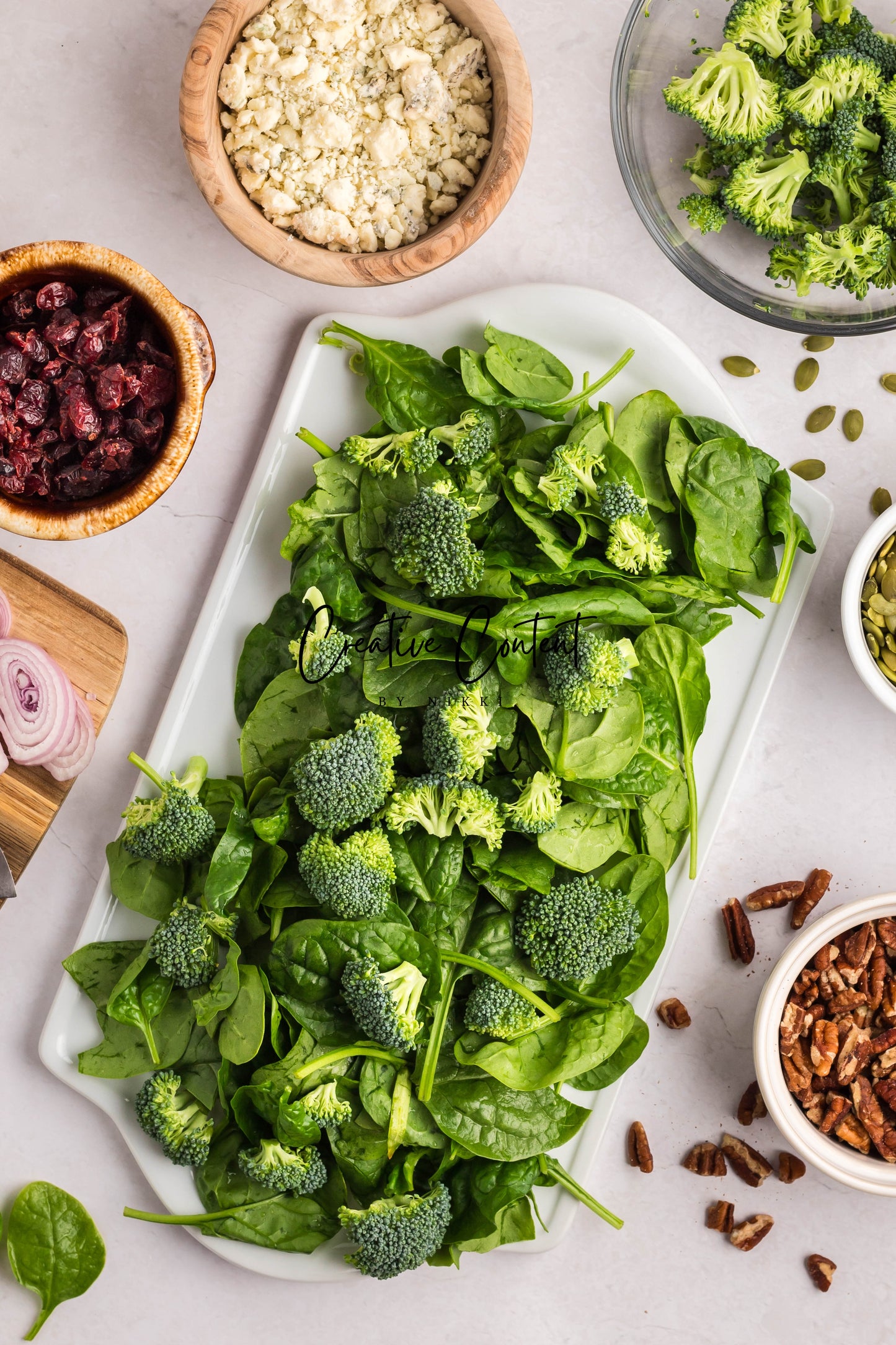 Spinach Salad + Dijon Vinaigrette  - Set 2 of 2