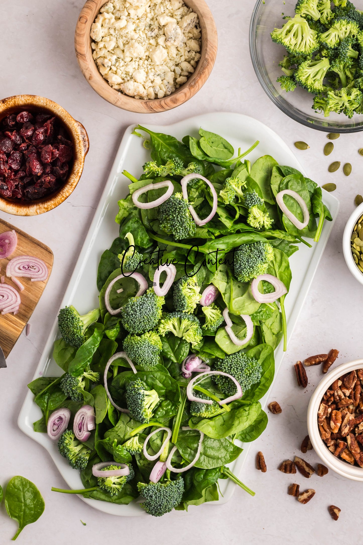 Spinach Salad + Dijon Vinaigrette  - Set 1 of 2