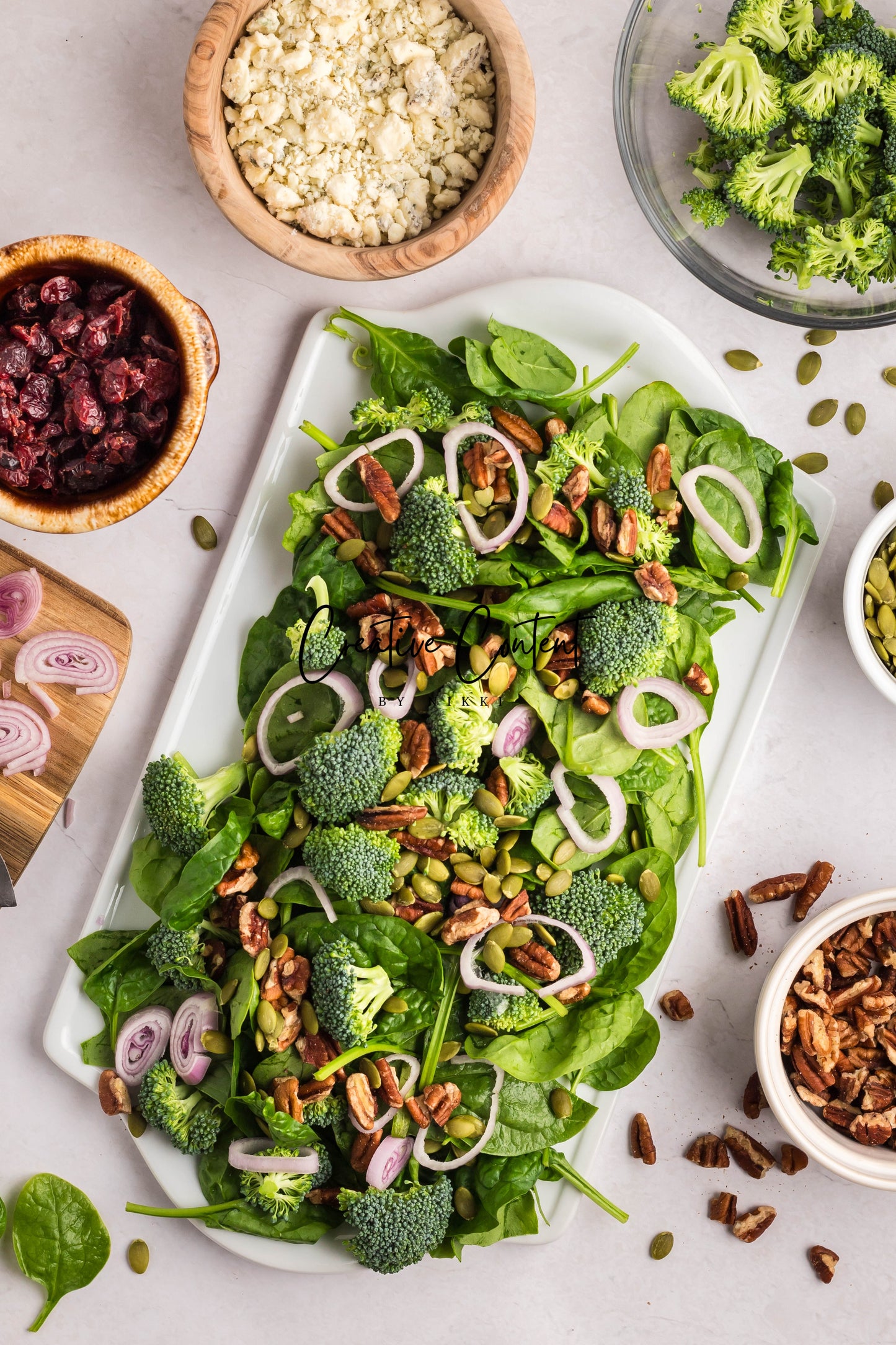Spinach Salad + Dijon Vinaigrette  - Set 2 of 2
