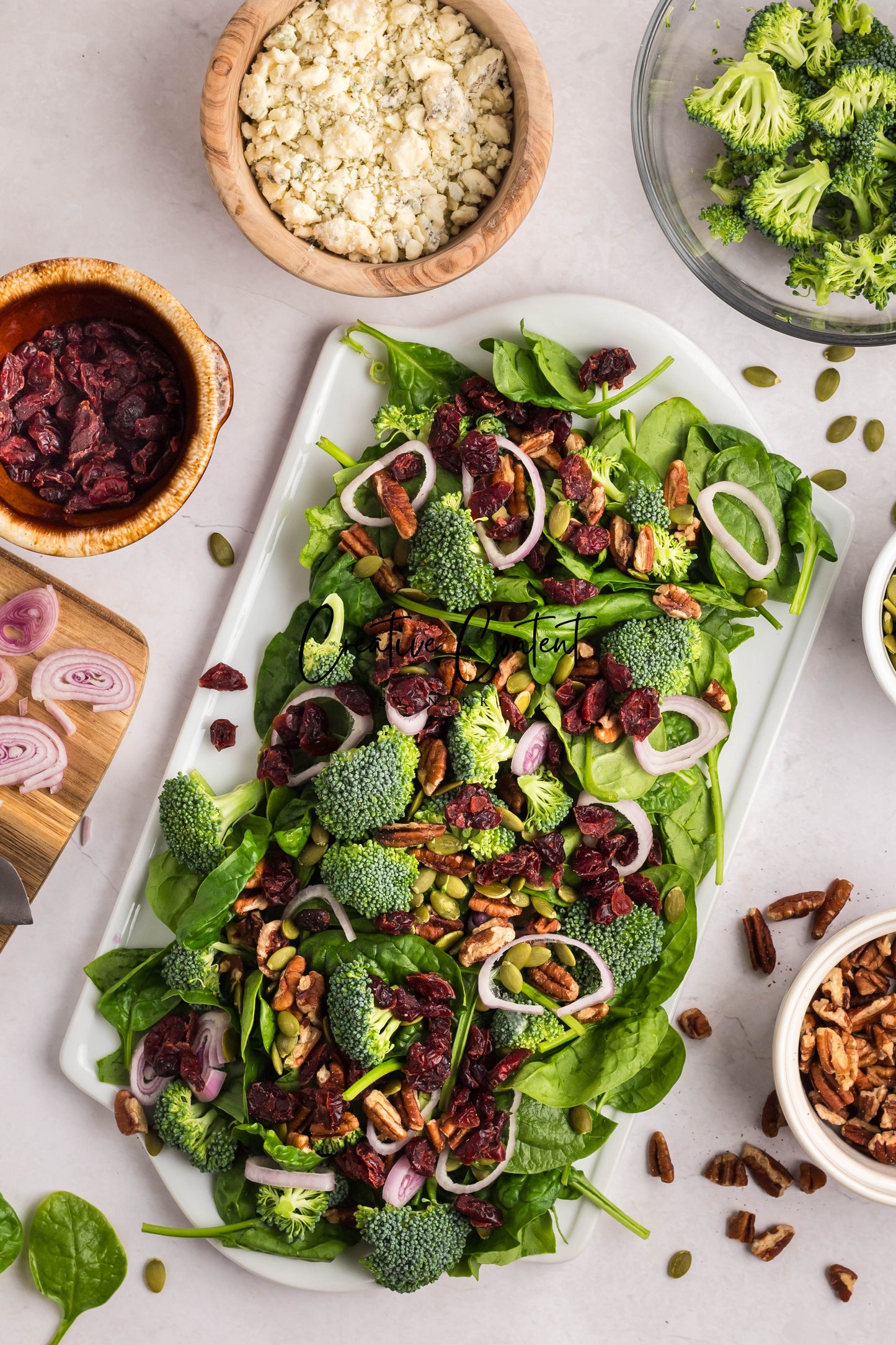 Spinach Salad + Dijon Vinaigrette  - Set 2 of 2