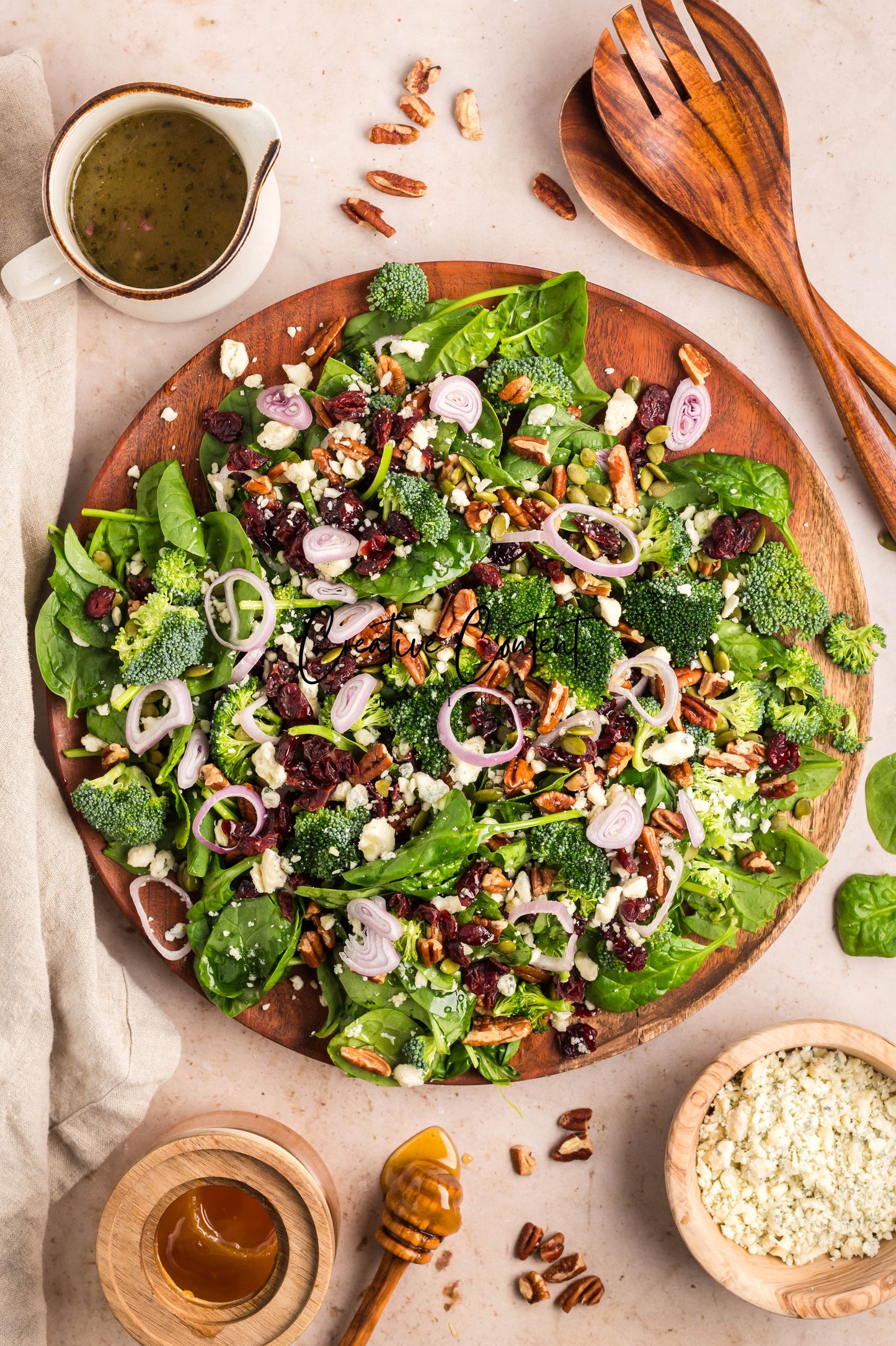 Spinach Salad + Dijon Vinaigrette  - Set 2 of 2