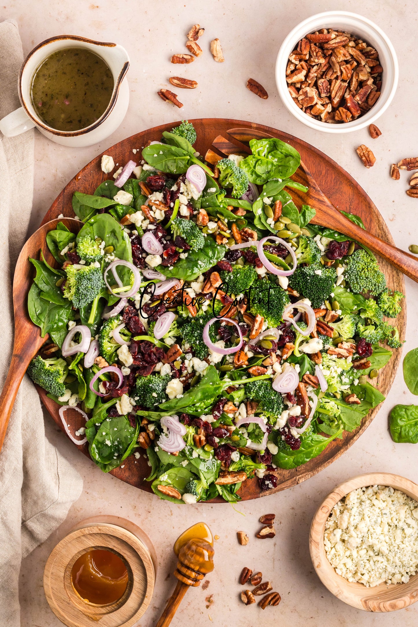 Spinach Salad + Dijon Vinaigrette  - Set 2 of 2