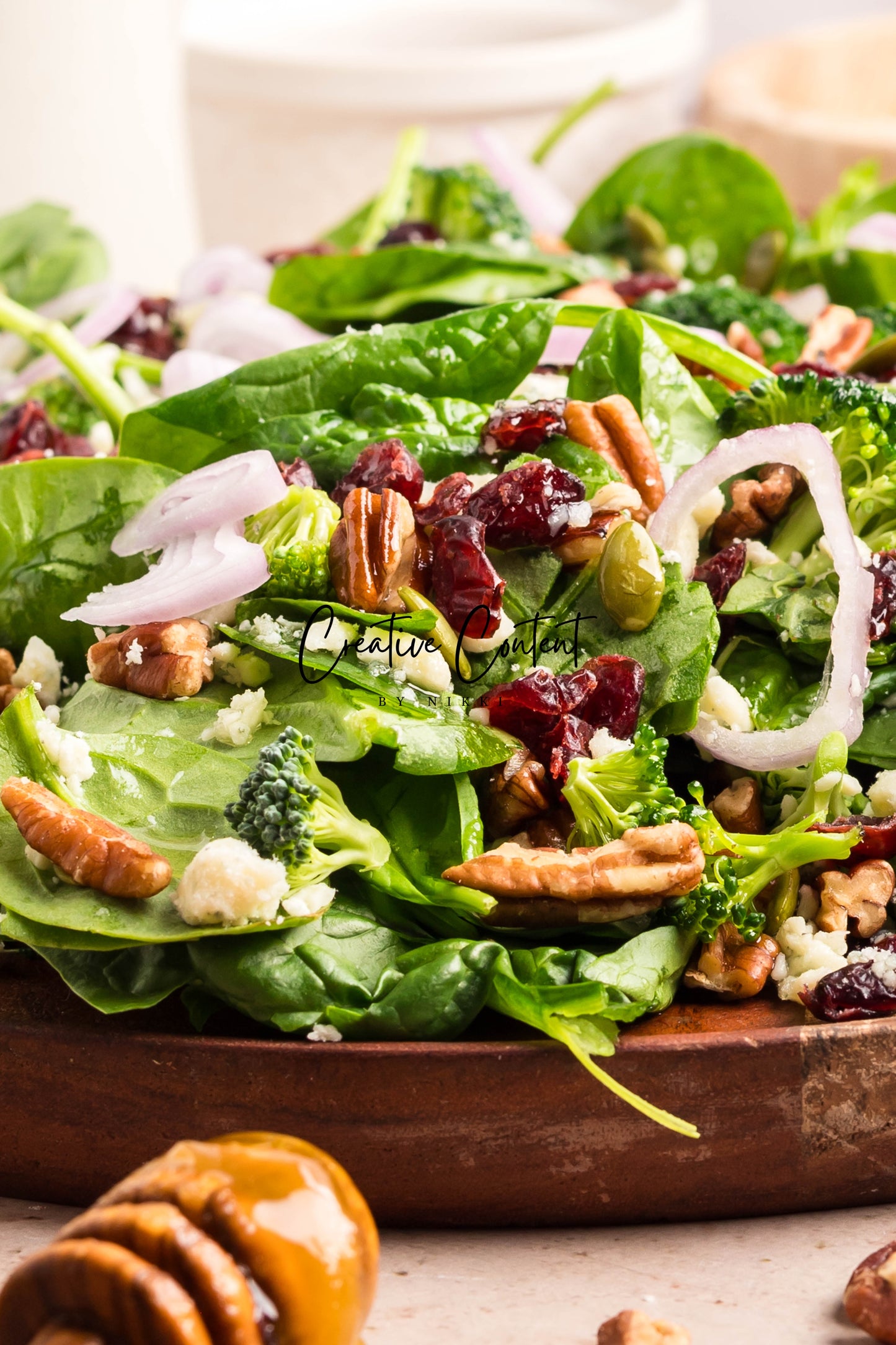Spinach Salad + Dijon Vinaigrette  - Set 2 of 2