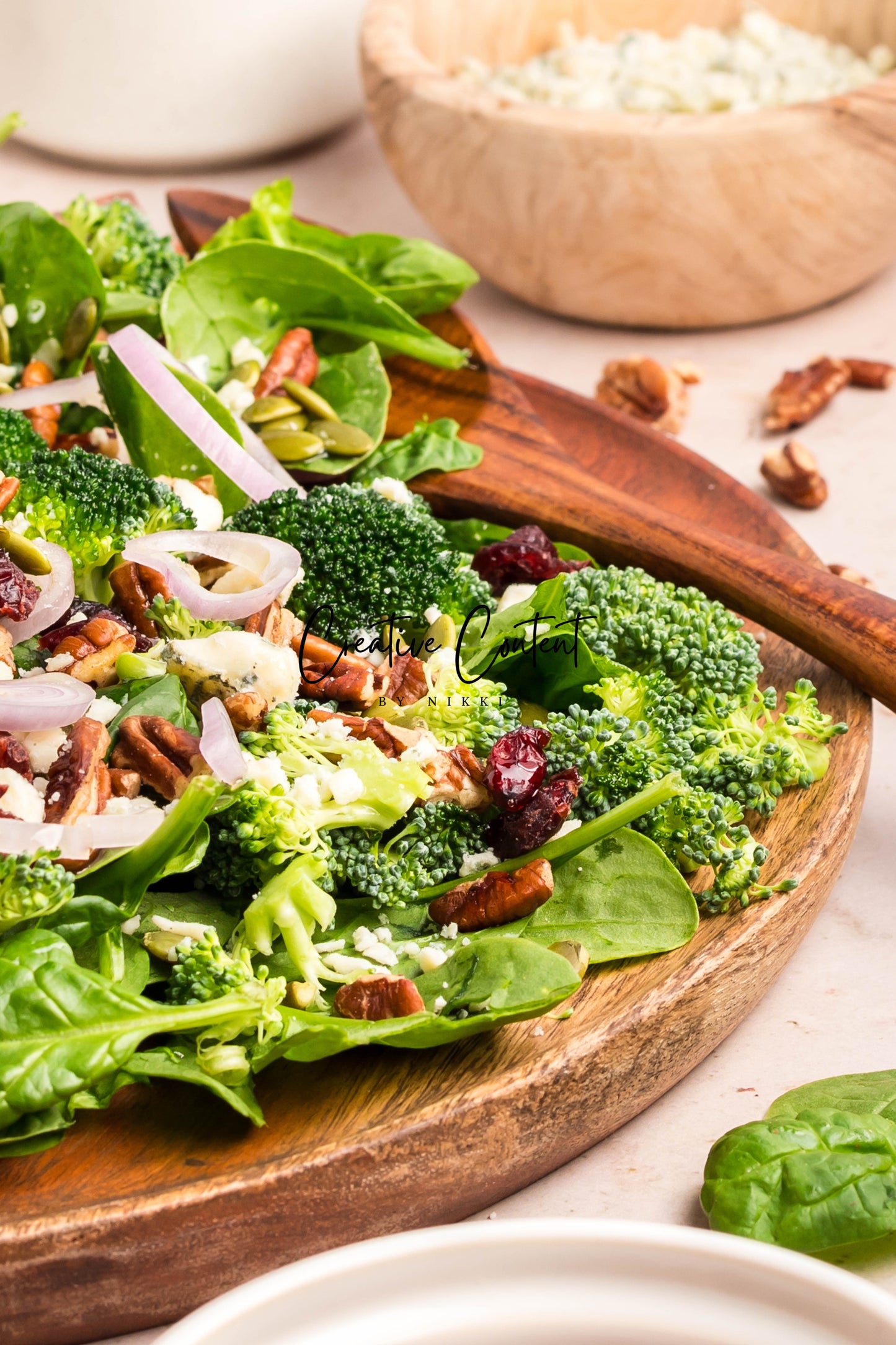 Spinach Salad + Dijon Vinaigrette  - Set 2 of 2