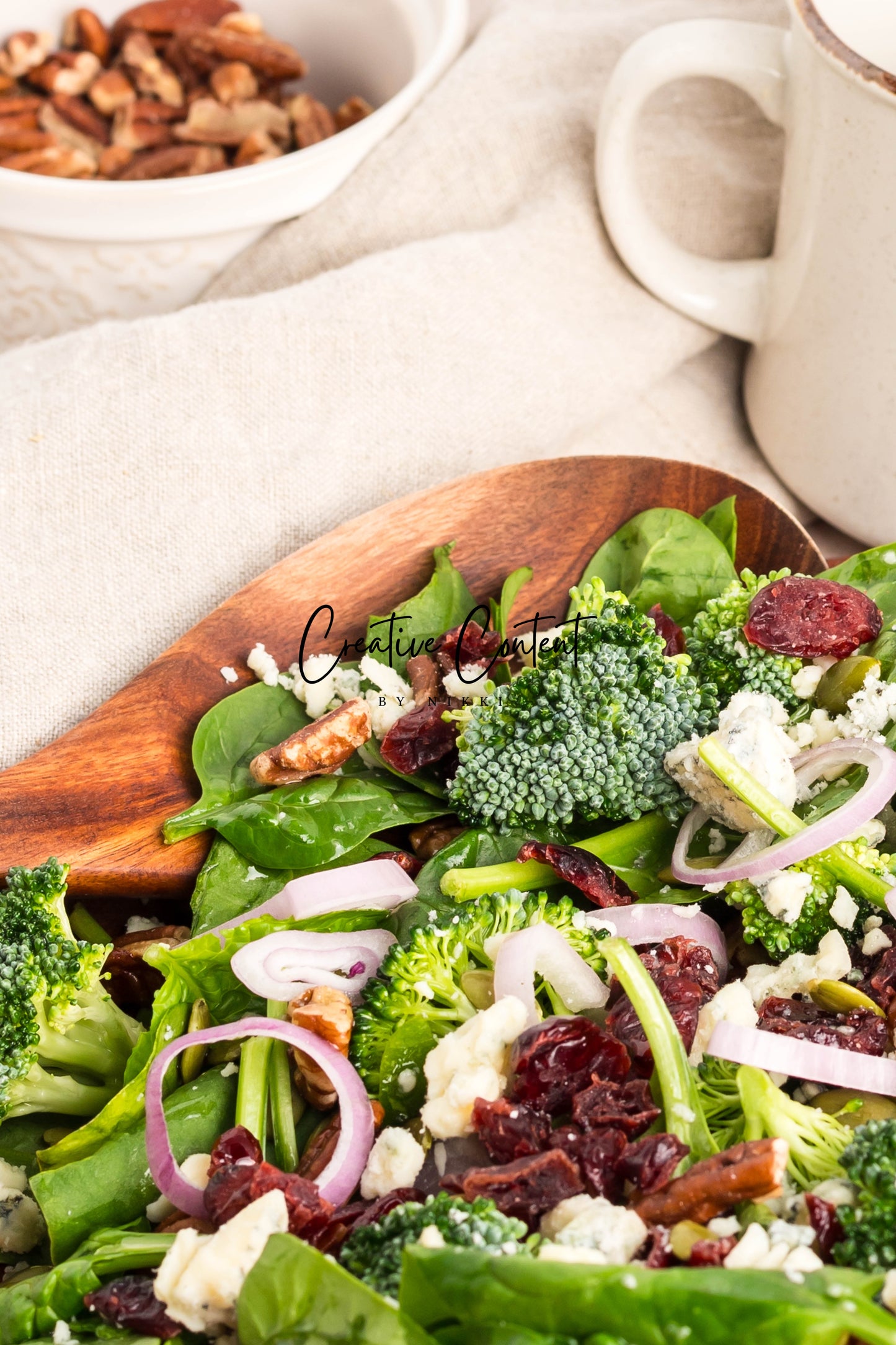 Spinach Salad + Dijon Vinaigrette  - Set 2 of 2