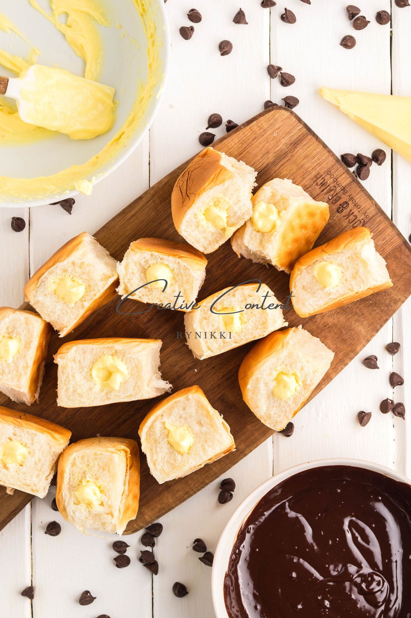 Boston Cream Pie Hawaiian Rolls -  Exclusive