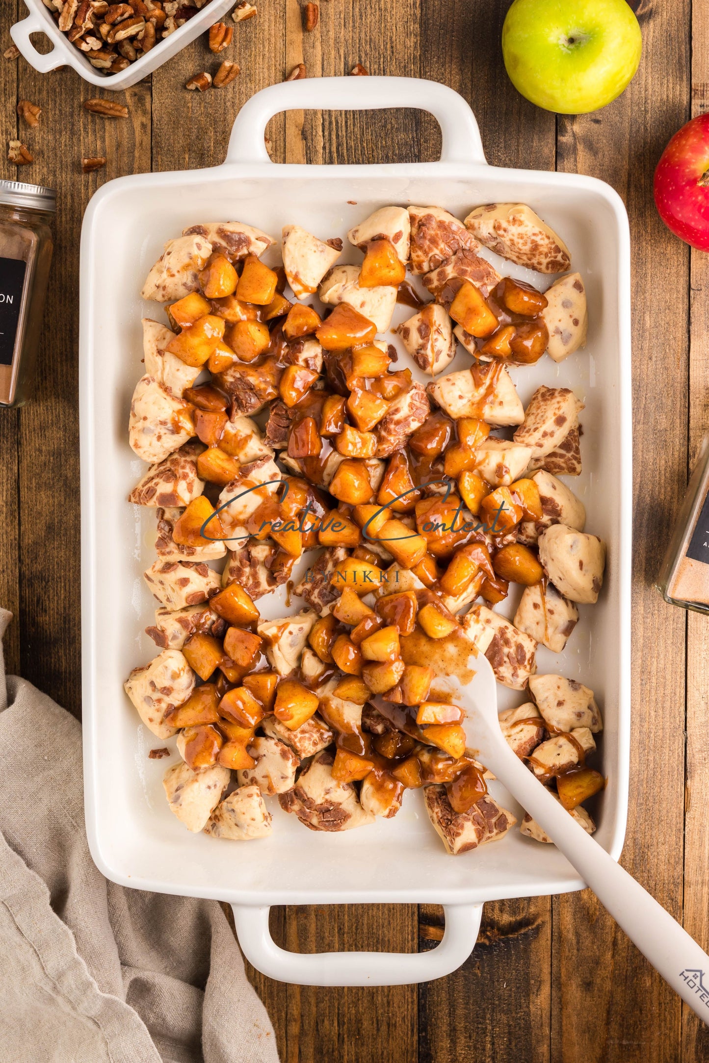Caramel Apple Cinnamon Roll Casserole  -  Exclusive