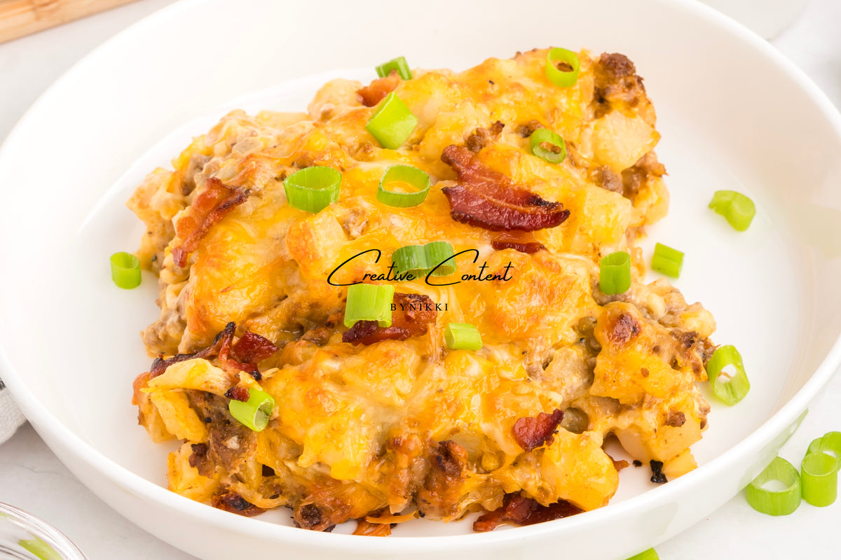 Cheeseburger Potato Casserole - Exclusive