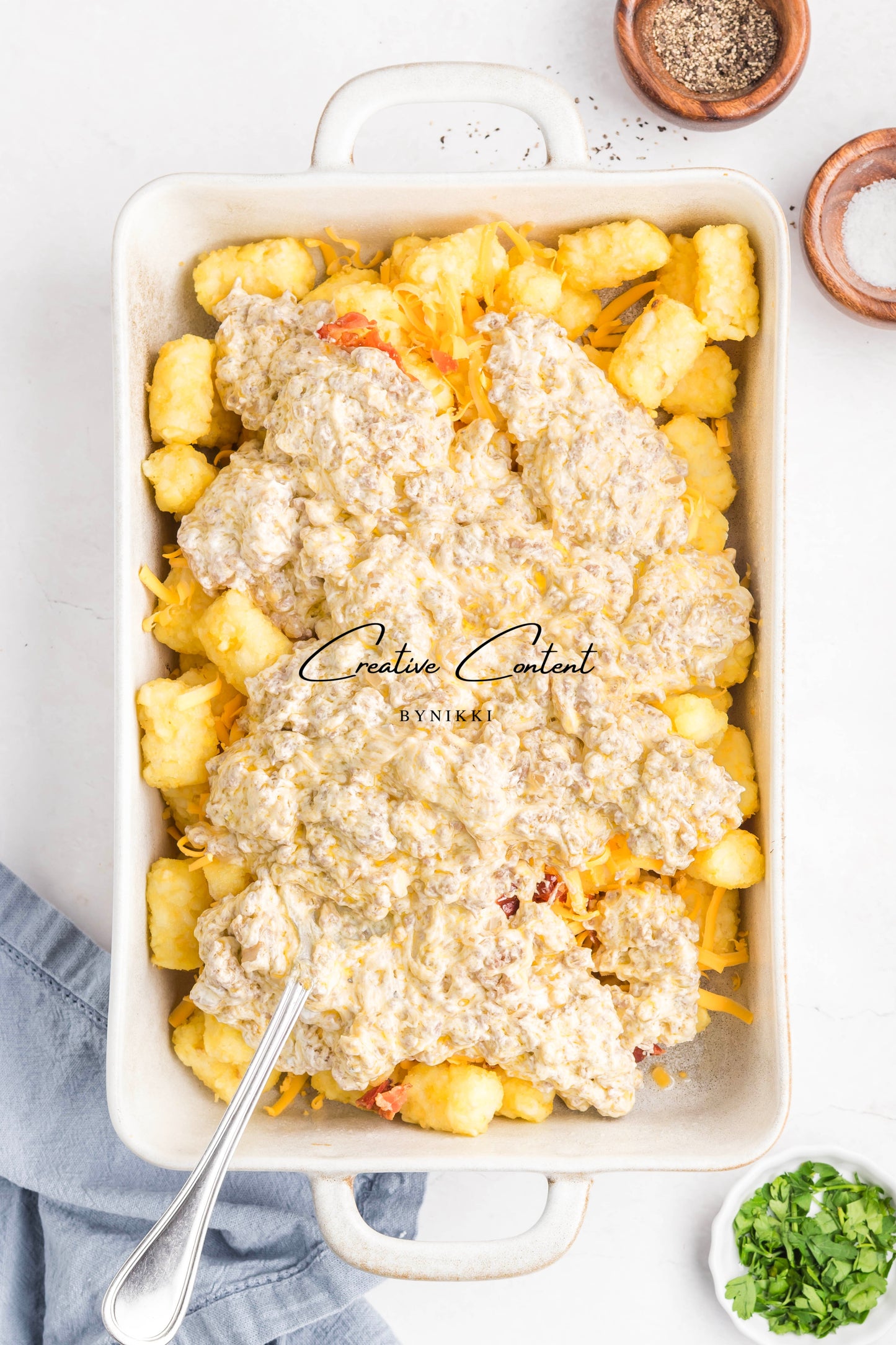 Cheeseburger Tater Tot Casserole - Exclusive