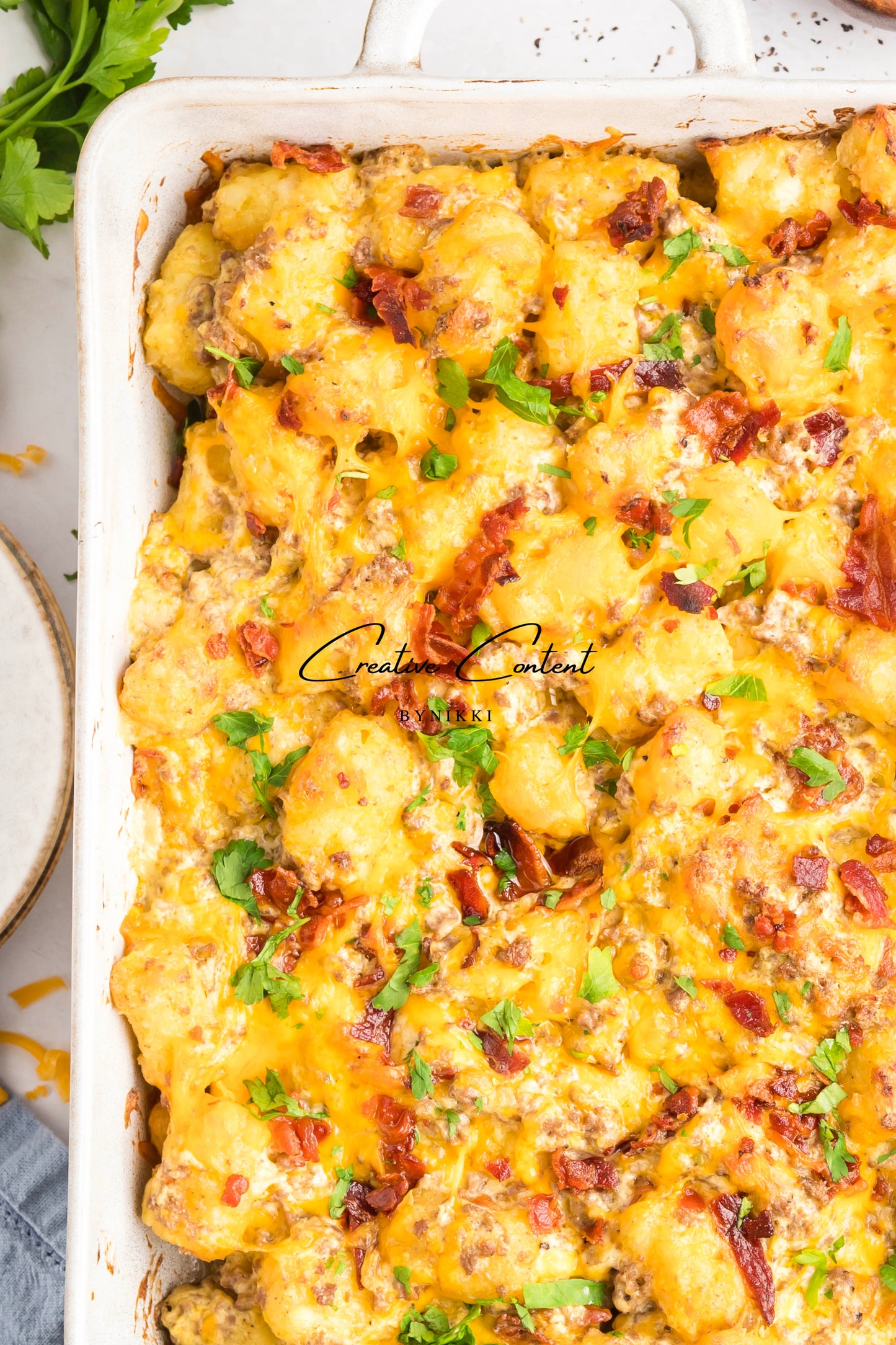 Cheeseburger Tater Tot Casserole - Exclusive