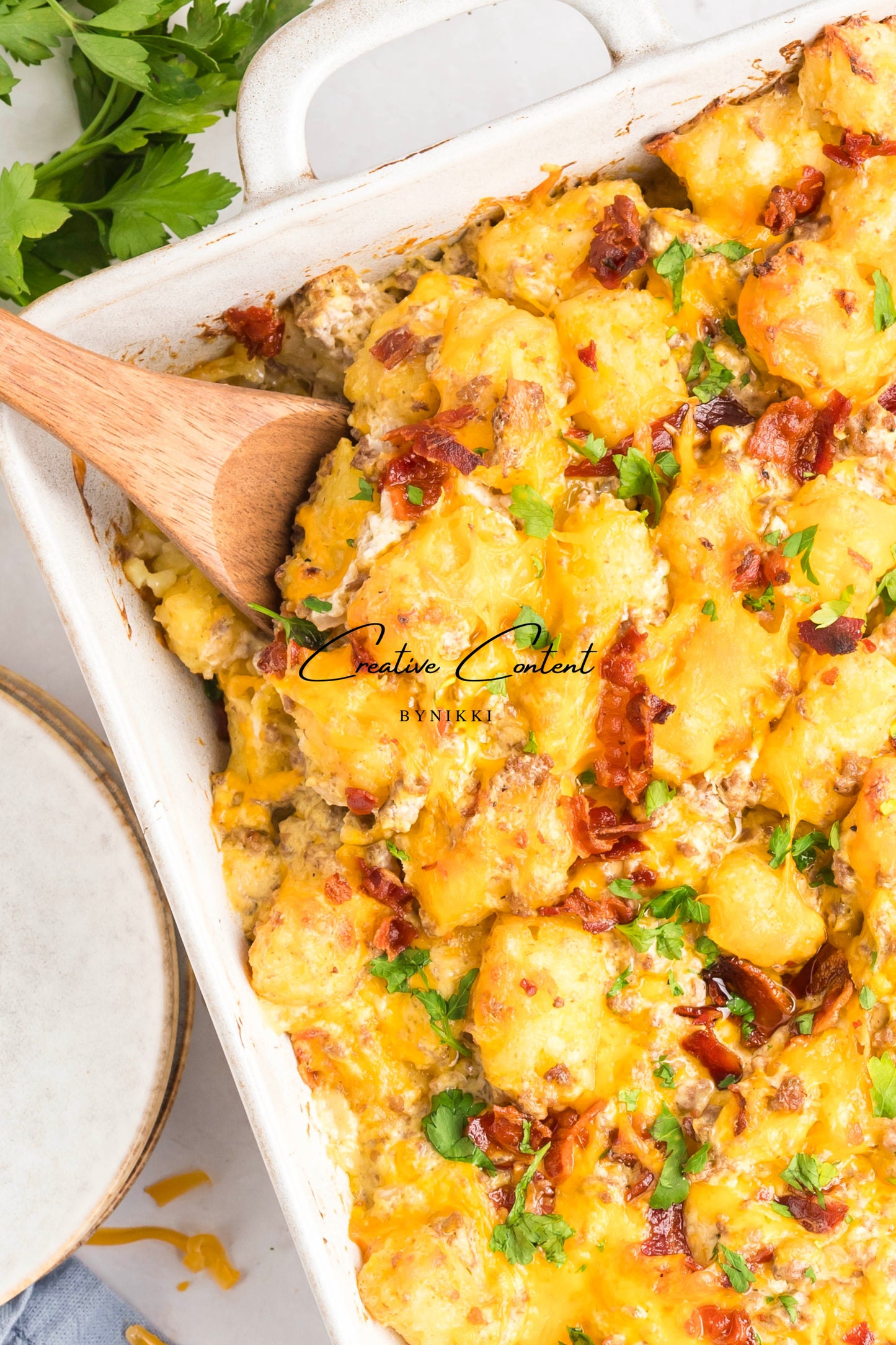 Cheeseburger Tater Tot Casserole - Exclusive