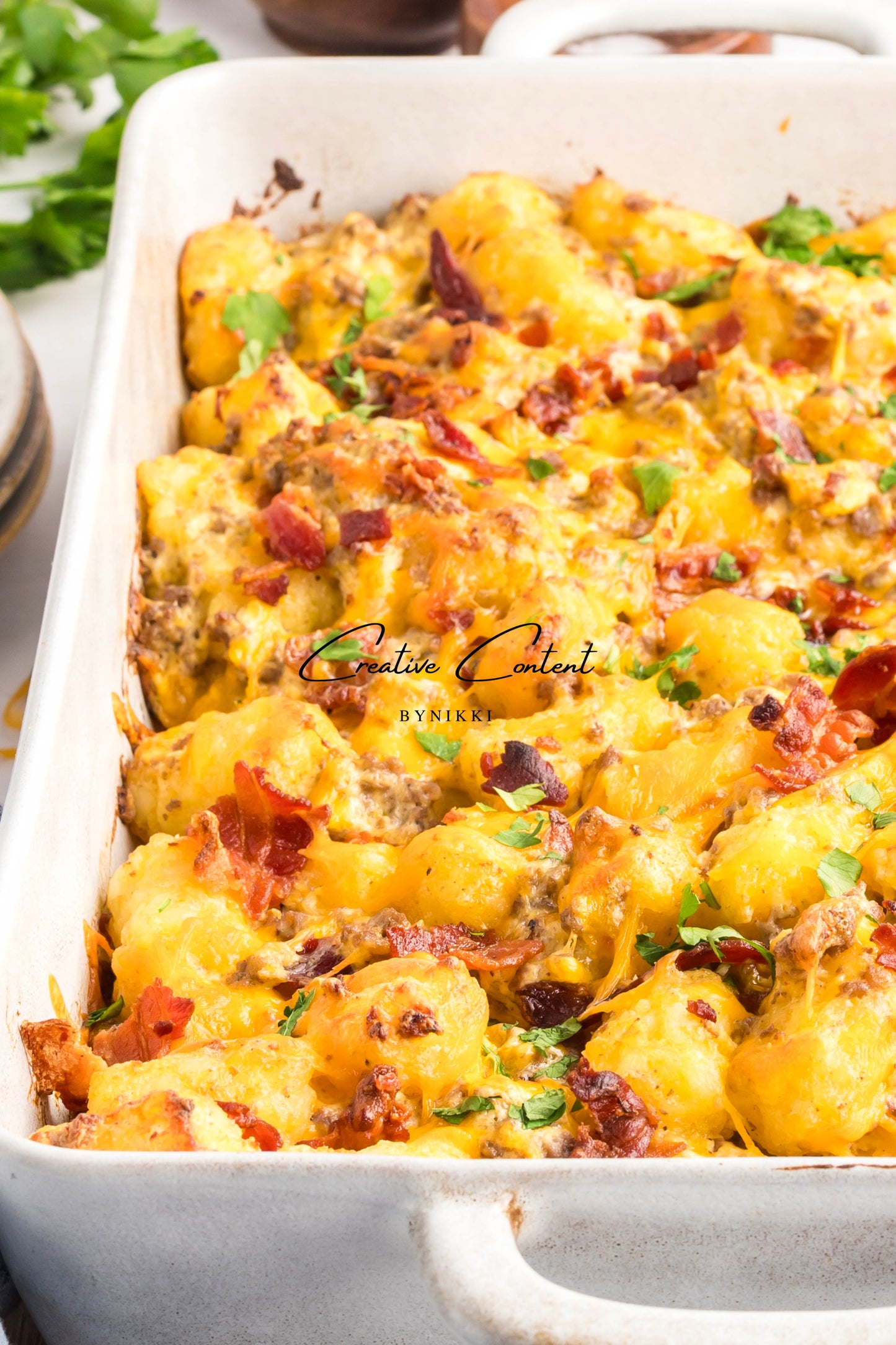Cheeseburger Tater Tot Casserole - Exclusive
