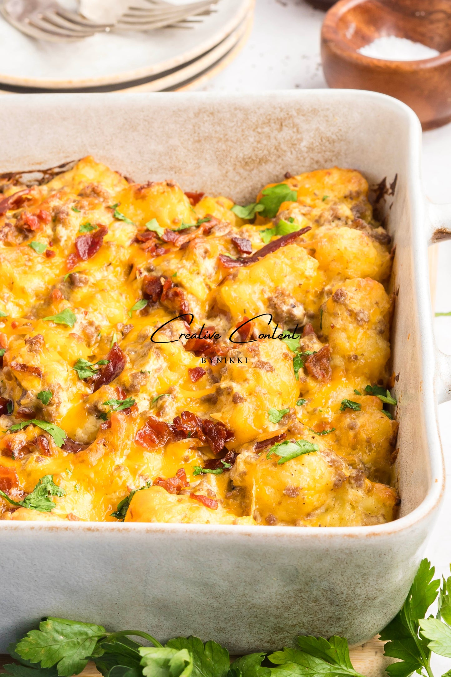 Cheeseburger Tater Tot Casserole - Exclusive