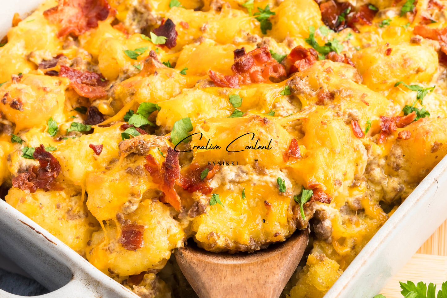 Cheeseburger Tater Tot Casserole - Exclusive