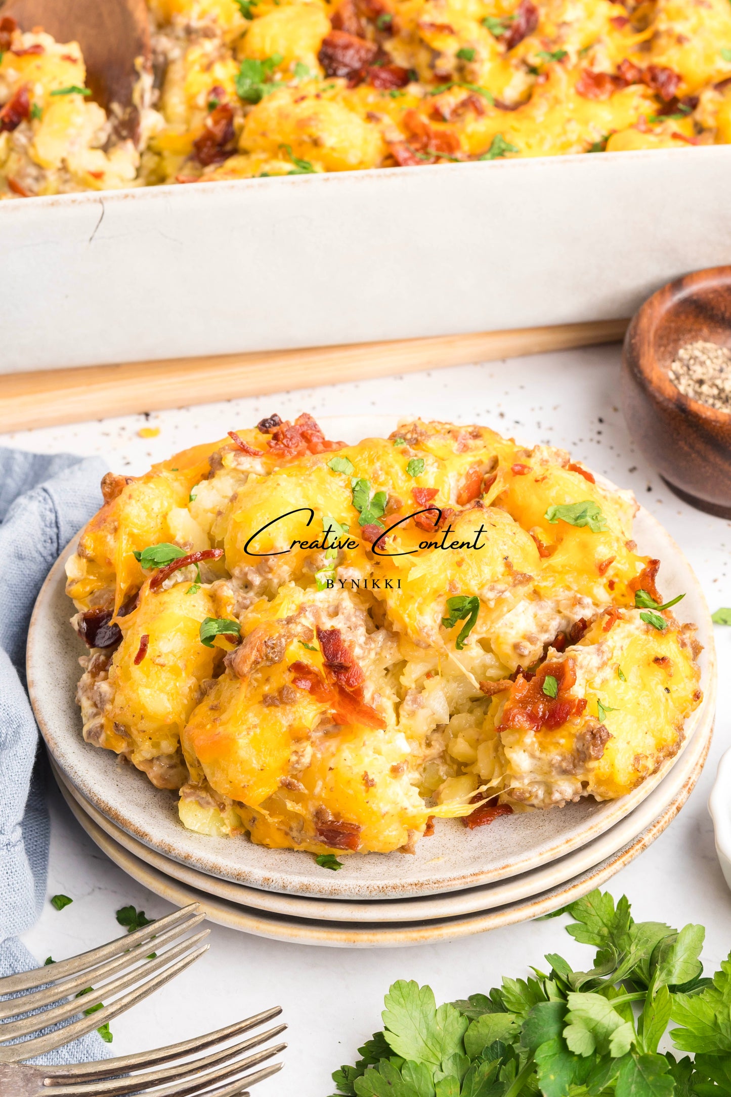 Cheeseburger Tater Tot Casserole - Exclusive