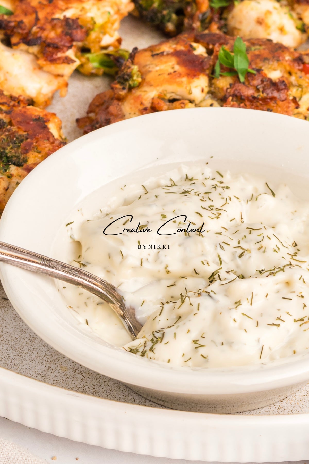 Chicken Broccoli Parm Fritters + Garlic Aioli - Exclusive