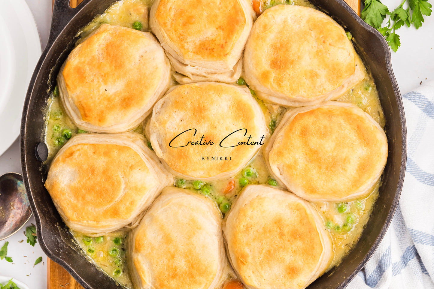 Chicken Pot Pie With Biscuits - Exclusive