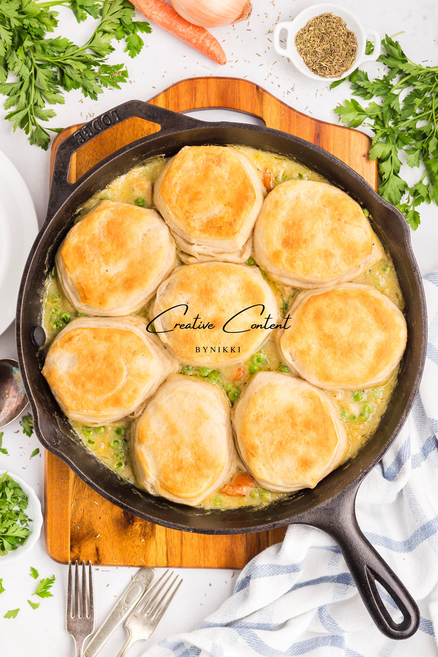 Chicken Pot Pie With Biscuits - Exclusive