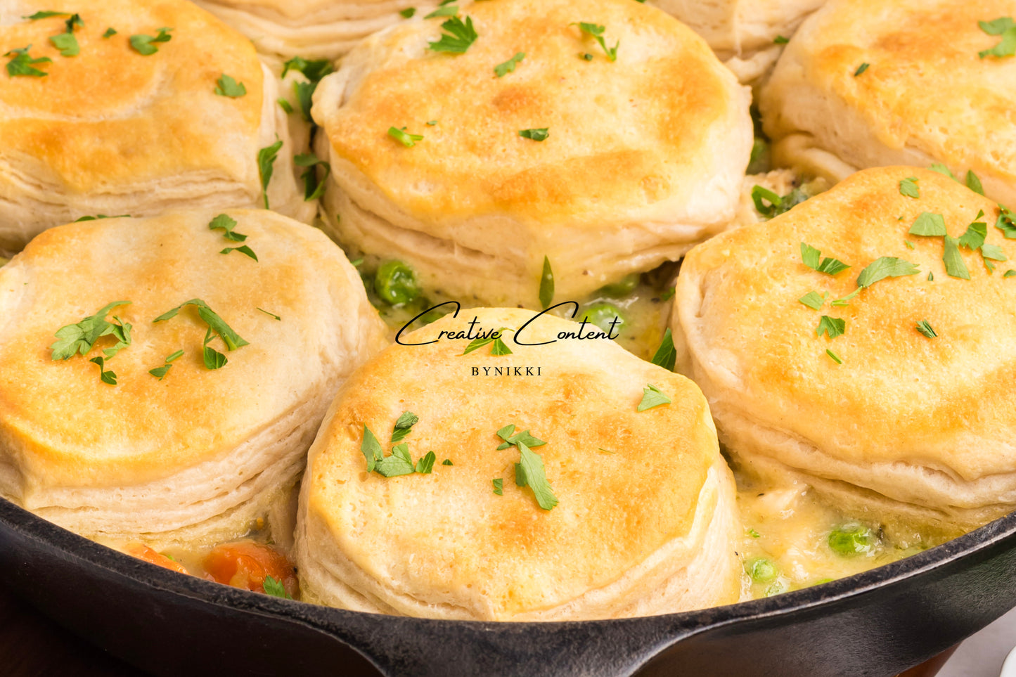 Chicken Pot Pie With Biscuits - Exclusive