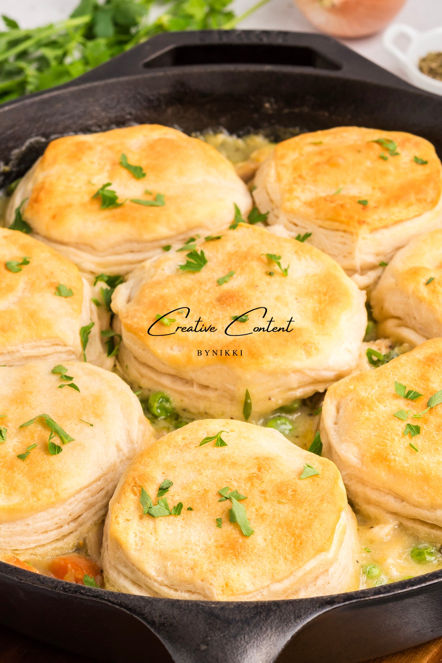 Chicken Pot Pie With Biscuits - Exclusive