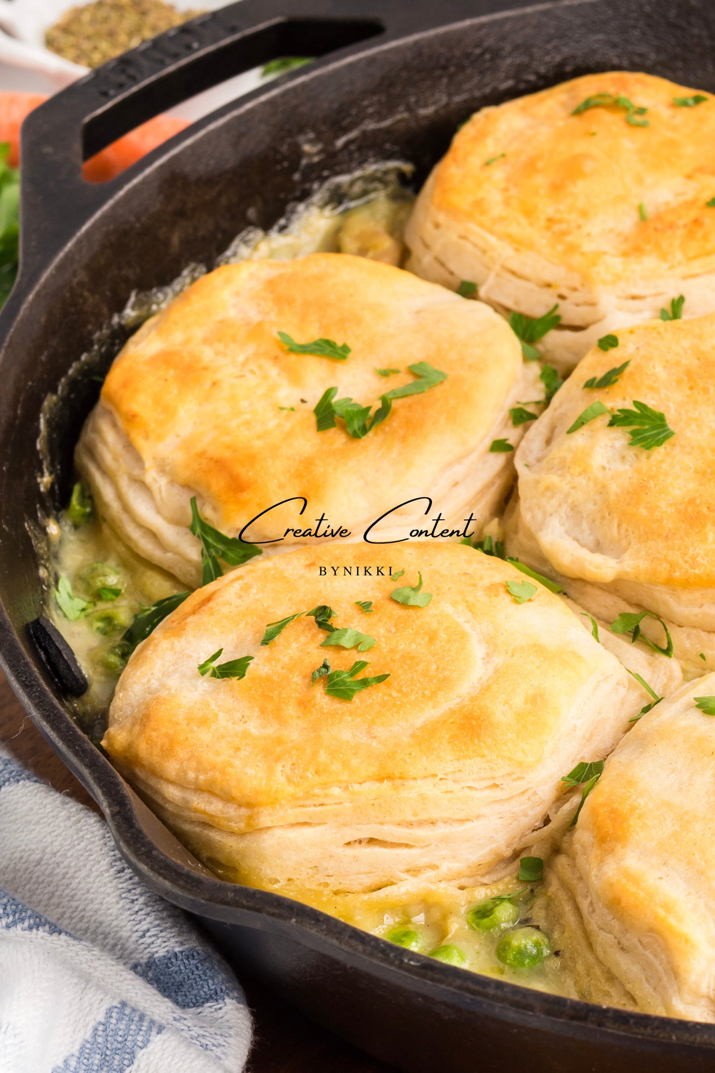 Chicken Pot Pie With Biscuits - Exclusive