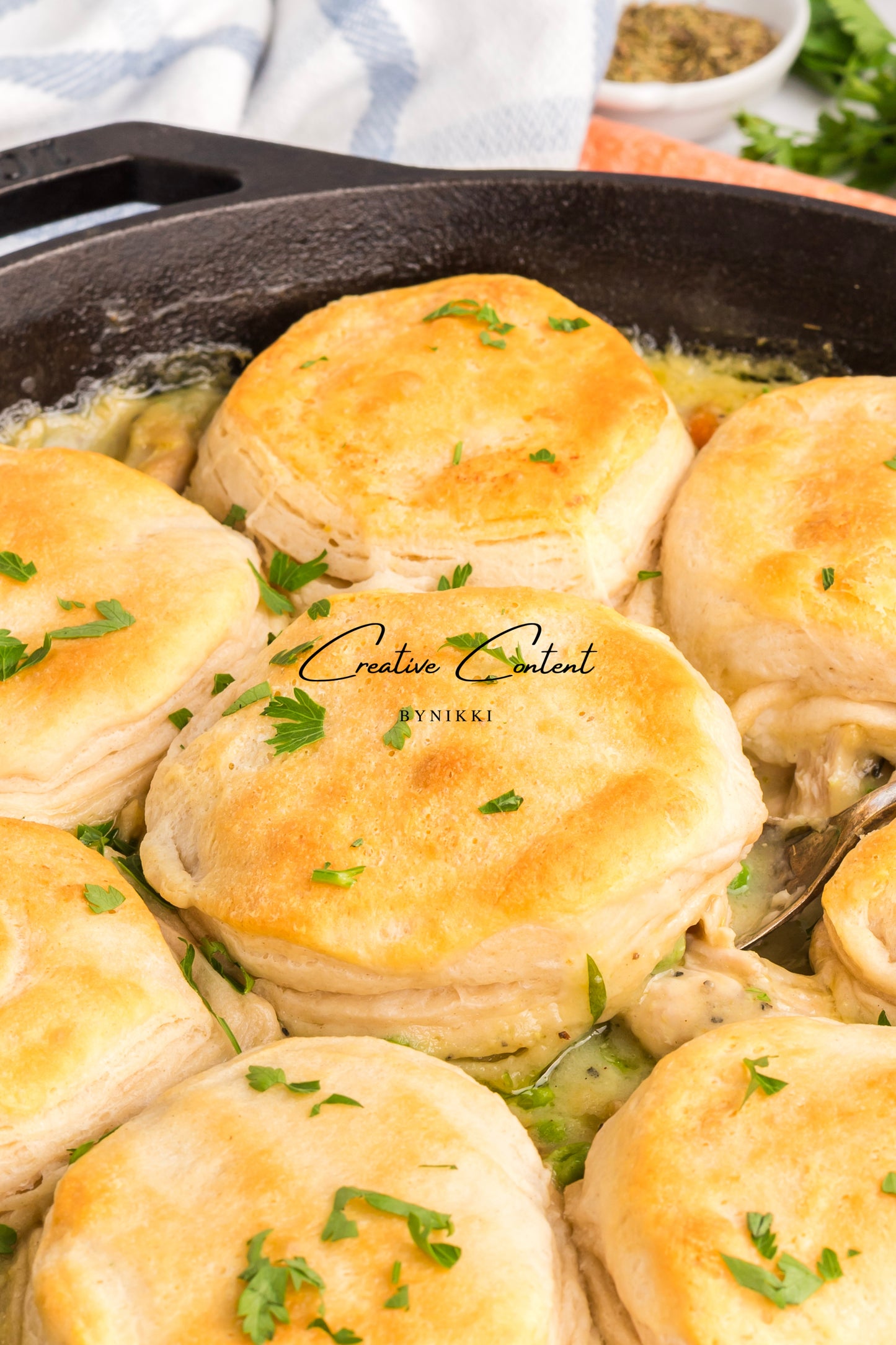 Chicken Pot Pie With Biscuits - Exclusive