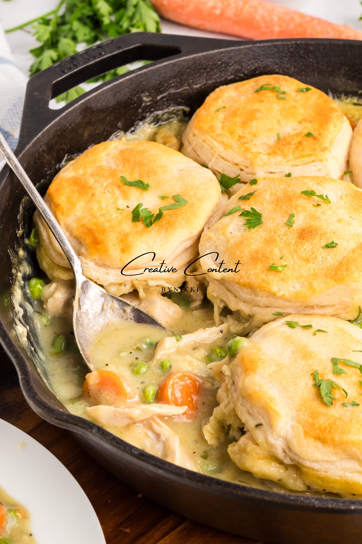 Chicken Pot Pie With Biscuits - Exclusive