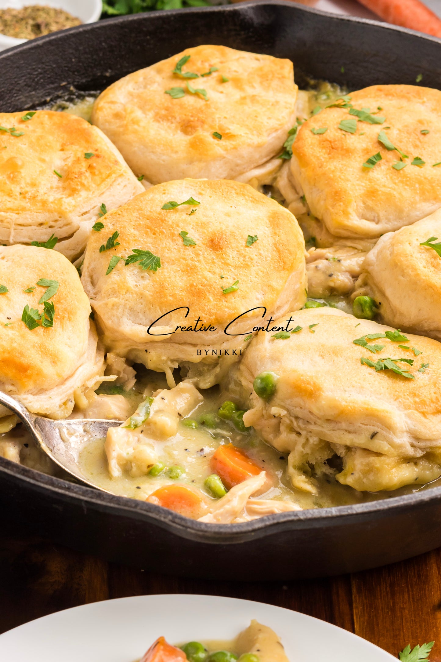 Chicken Pot Pie With Biscuits - Exclusive