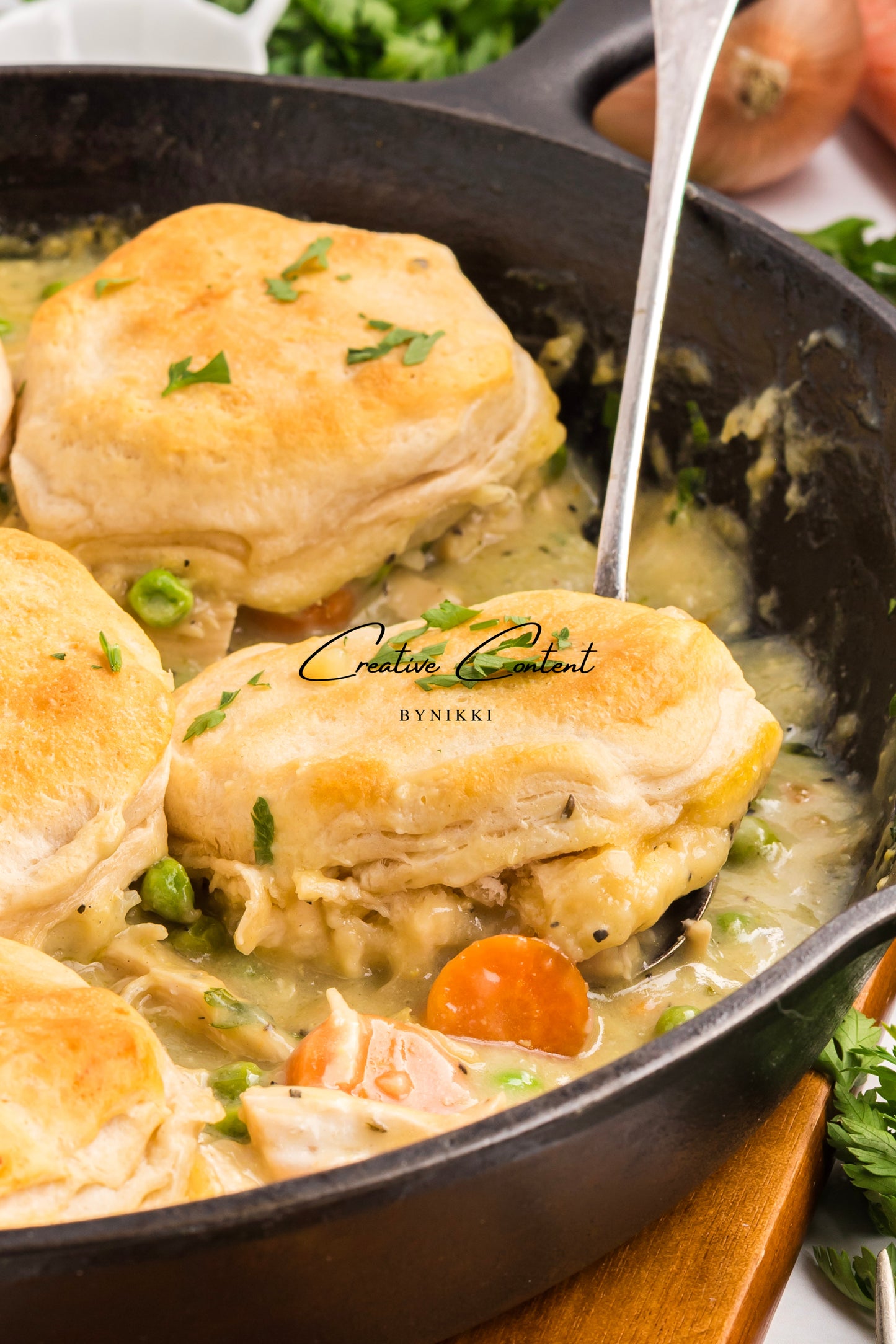 Chicken Pot Pie With Biscuits - Exclusive