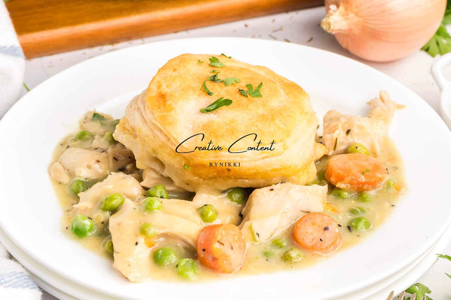 Chicken Pot Pie With Biscuits - Exclusive