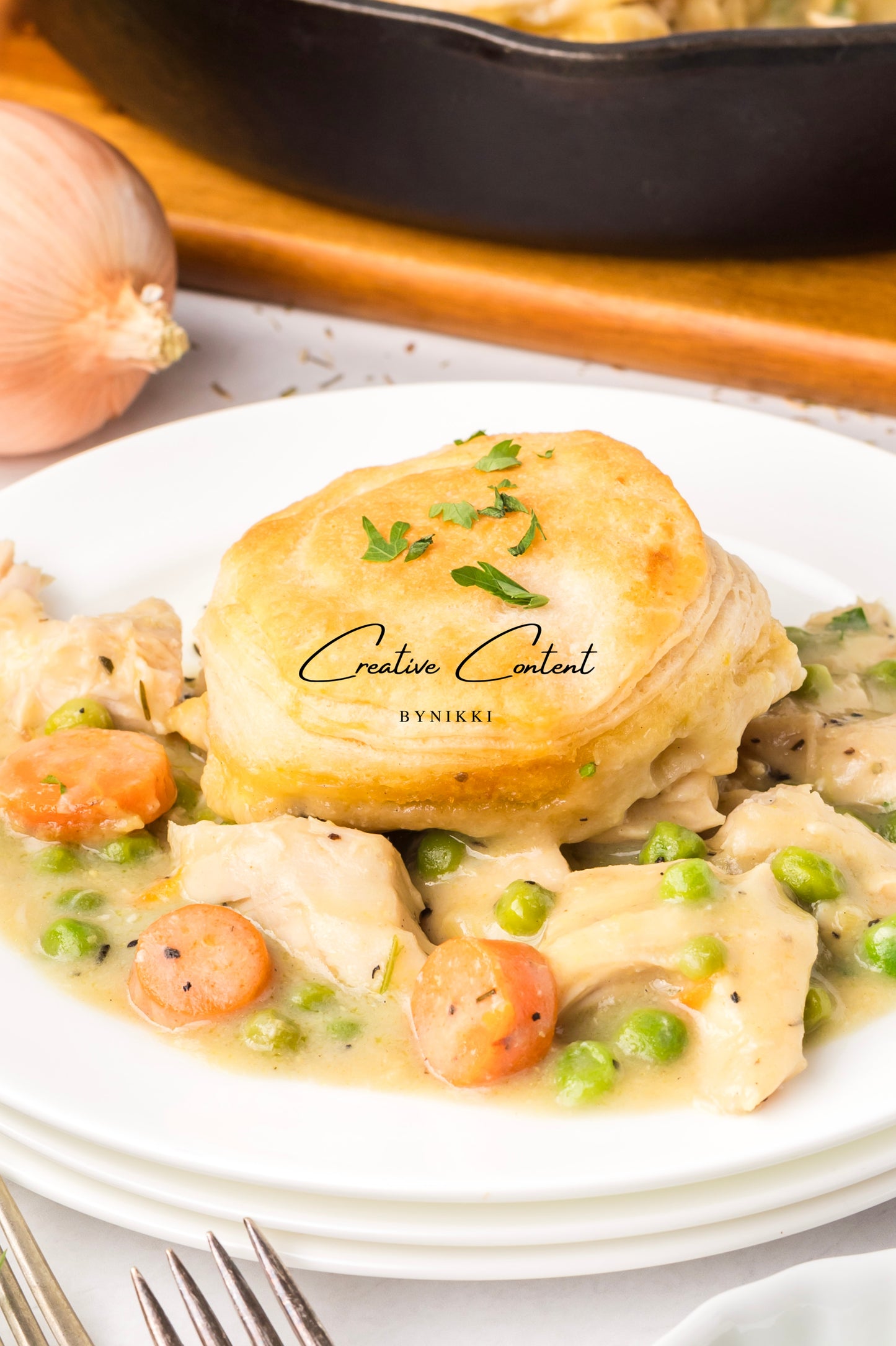 Chicken Pot Pie With Biscuits - Exclusive