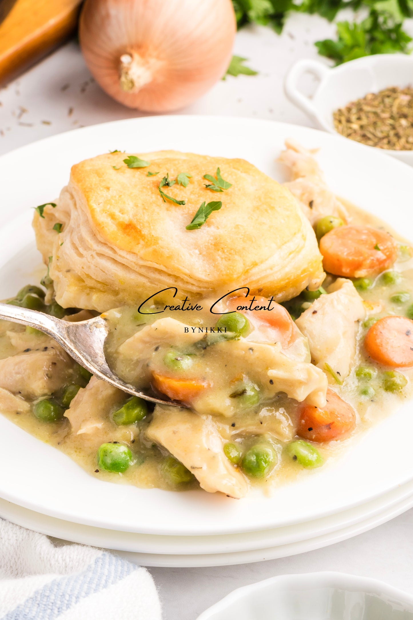 Chicken Pot Pie With Biscuits - Exclusive