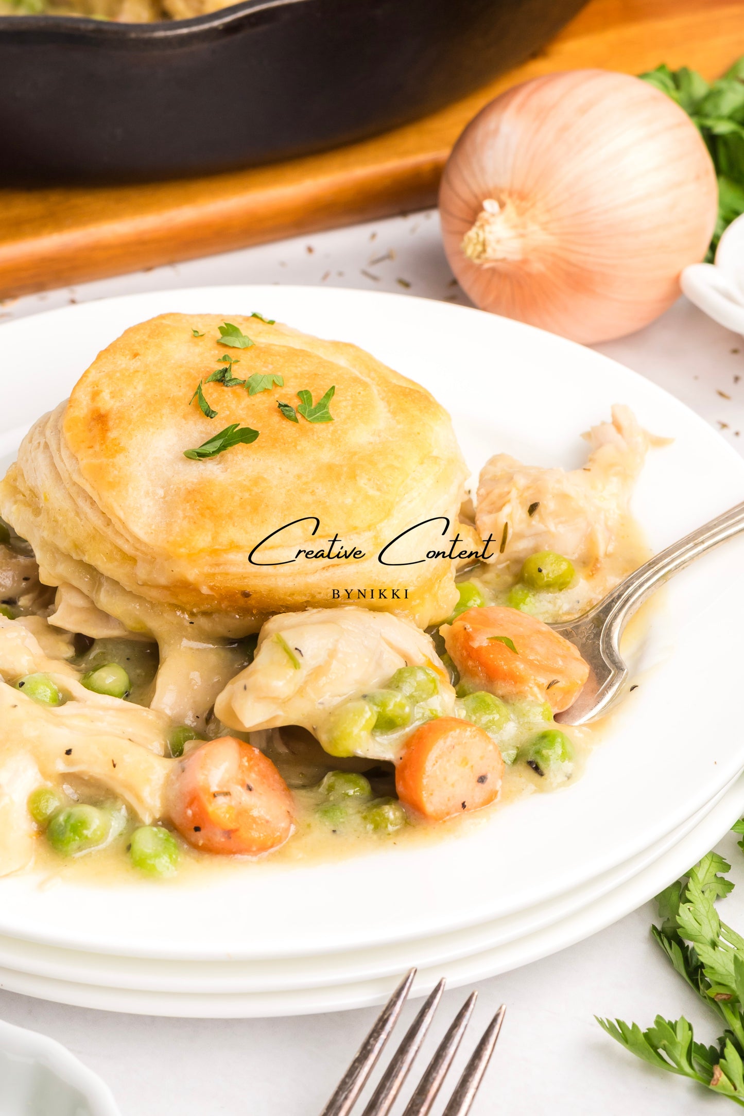 Chicken Pot Pie With Biscuits - Exclusive