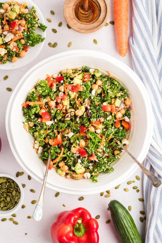 Chickpea Kale Salad - Set 1 of 2
