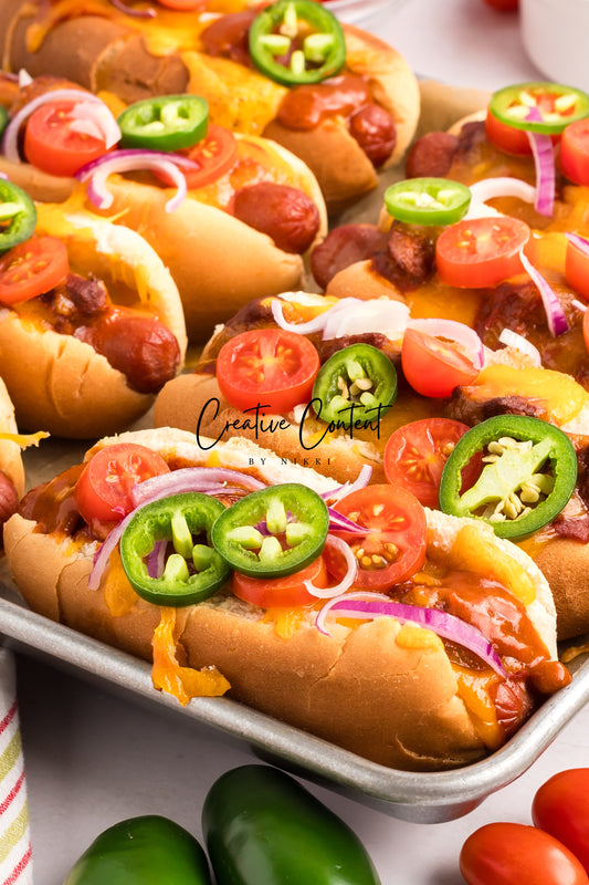 Chili Cheese Dogs Baked In The Oven - Exclusive