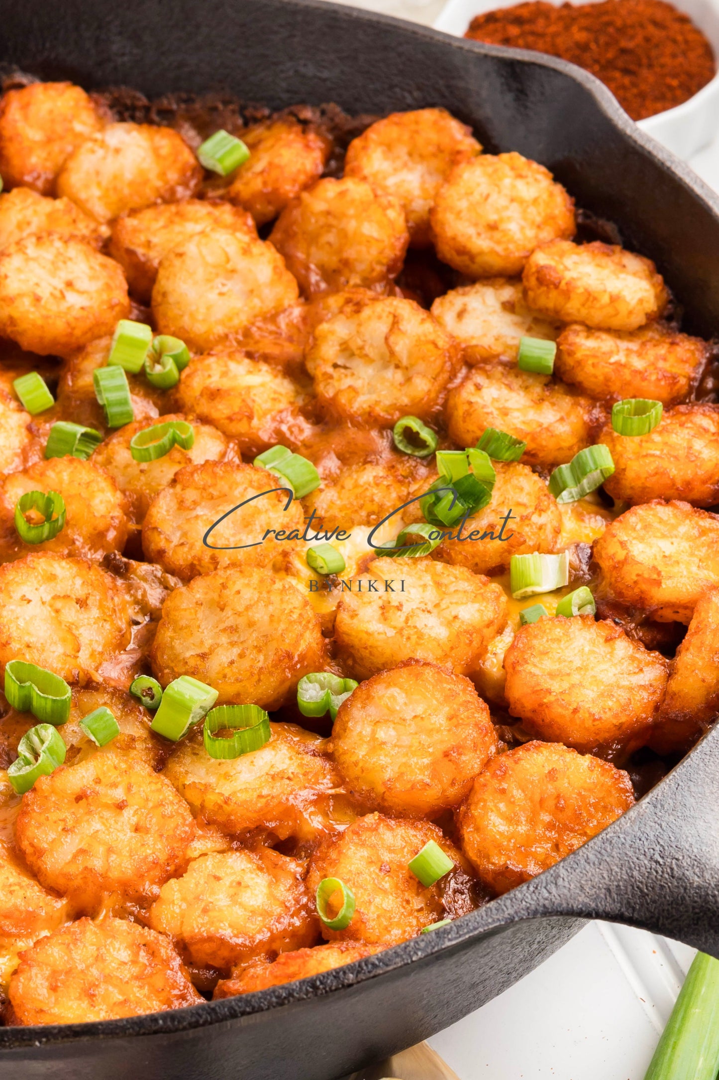 Chili Cheese Tater Tot Casserole -  Exclusive