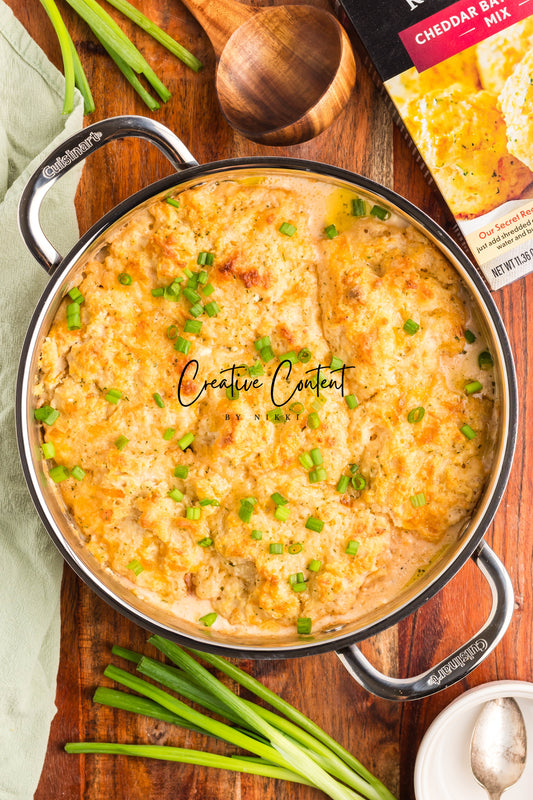 Crack Chicken Soup with Cheddar Bay Biscuit Topping   - Exclusive