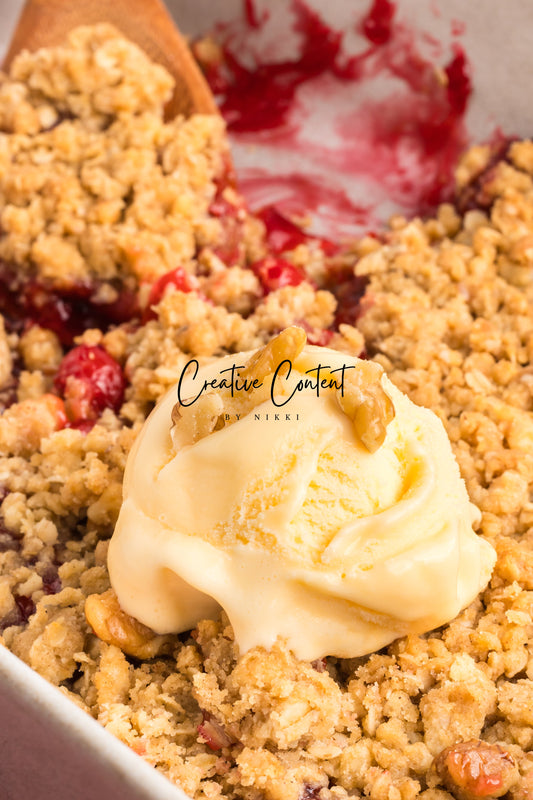 Easy Cherry Crumble-  Set 2 of 2