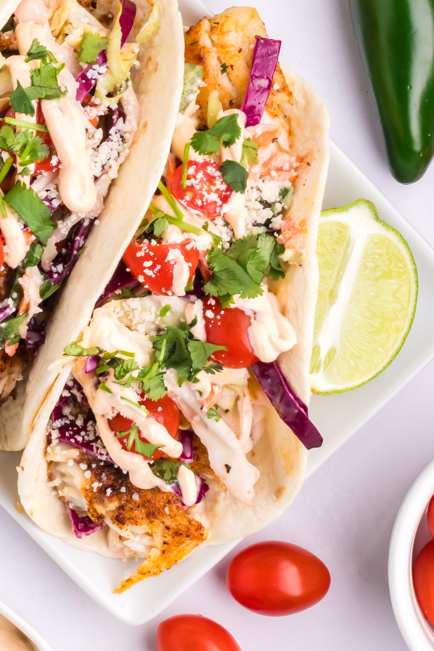 Fish Tacos + Coleslaw + Sauce  -  Exclusive