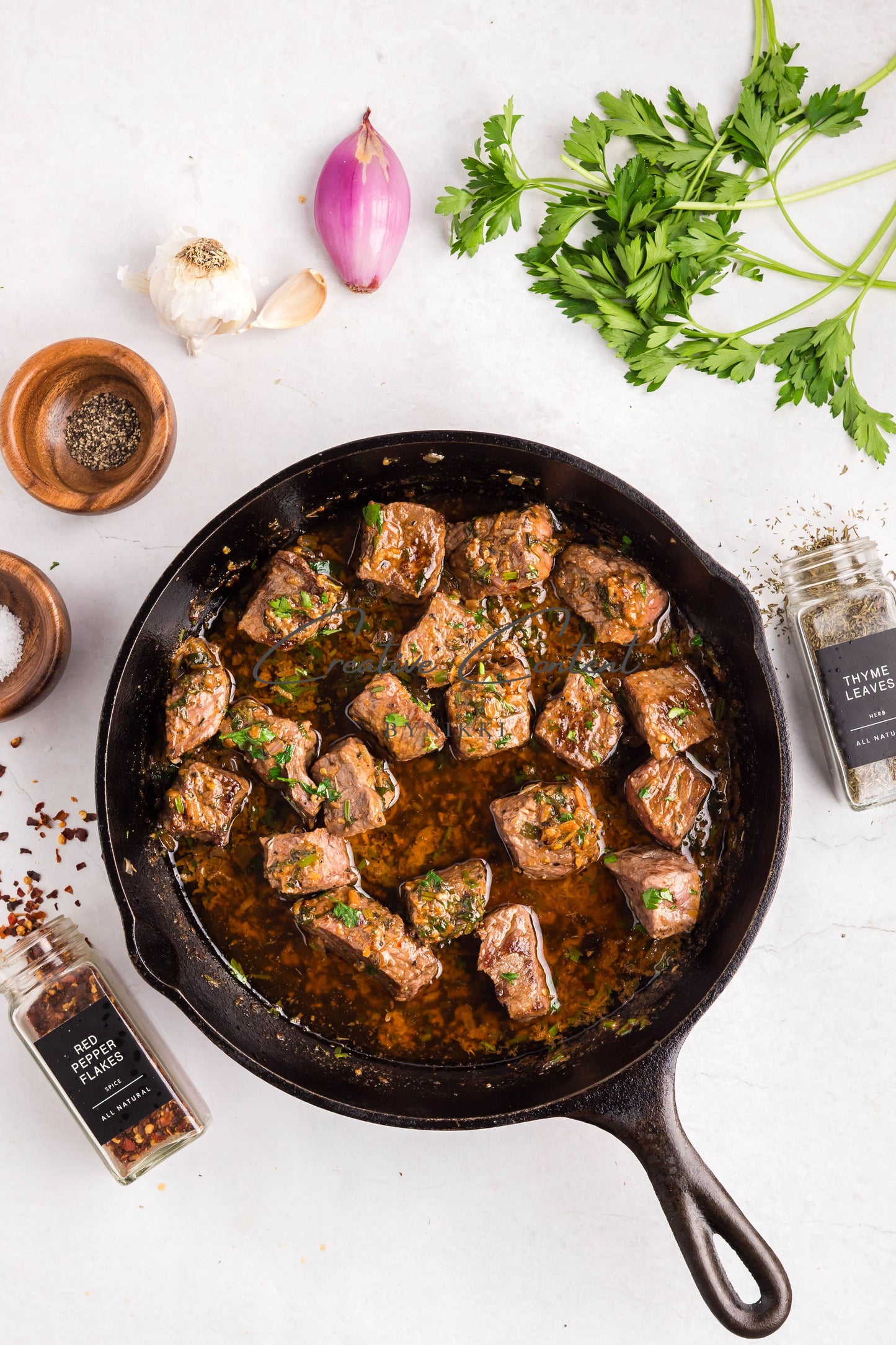 Cowboy Garlic Buttered Steak Bites + Roasted Garlic Mashed Potatoes -  Exclusive