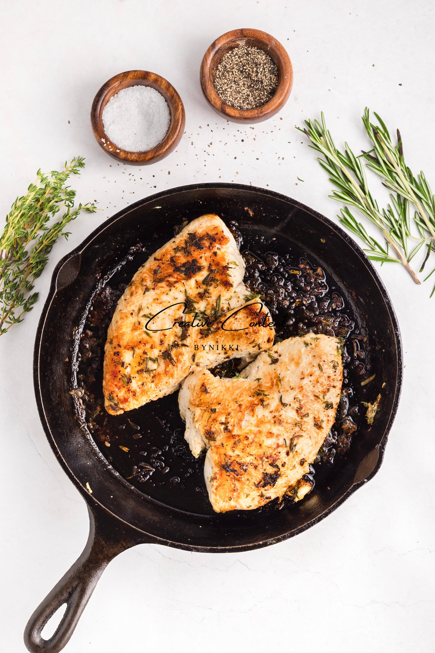 Garlic Herbed Roasted Turkey Breast With Rosemary Cream Sauce  - Exclusive