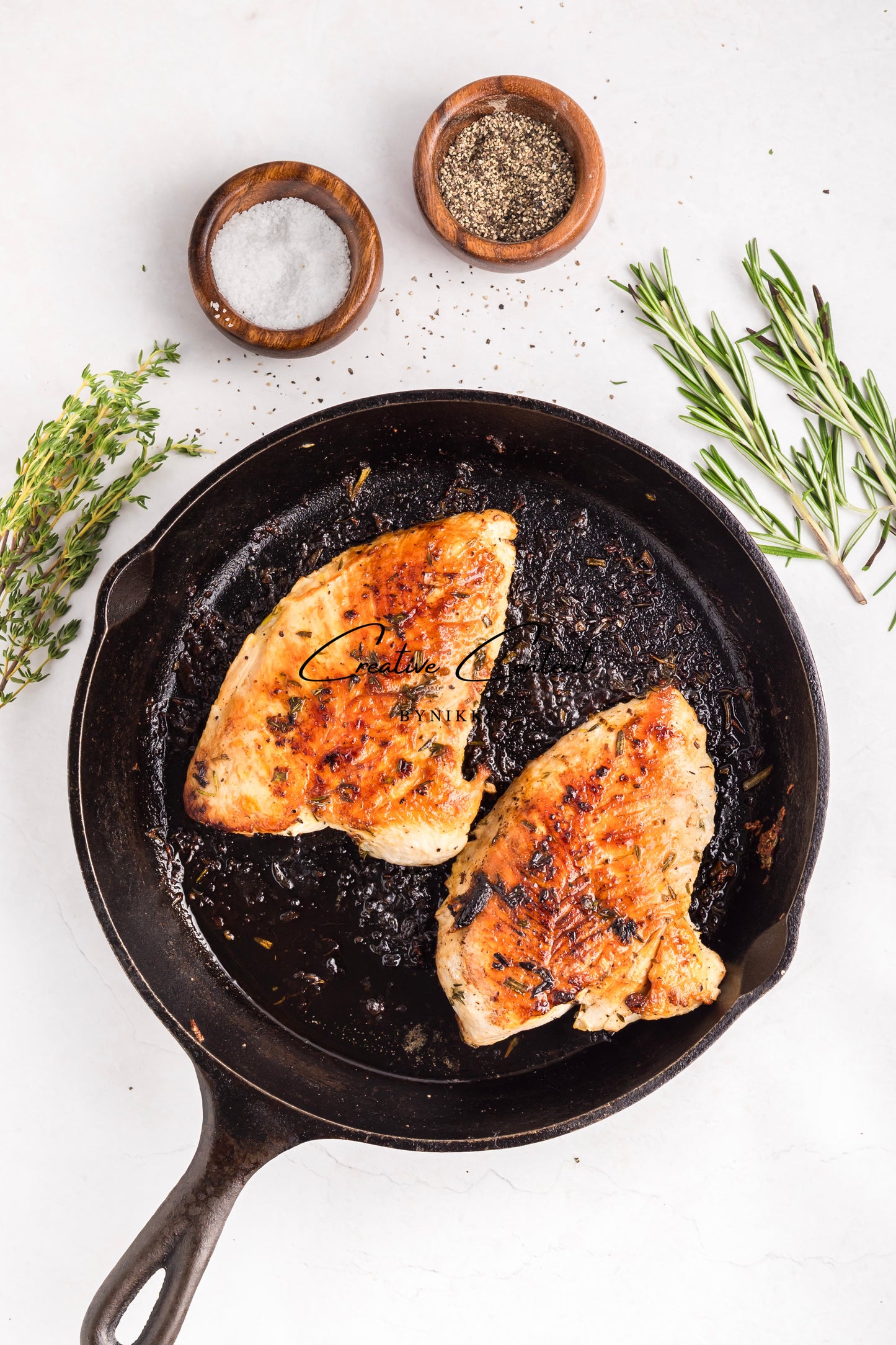 Garlic Herbed Roasted Turkey Breast With Rosemary Cream Sauce  - Exclusive