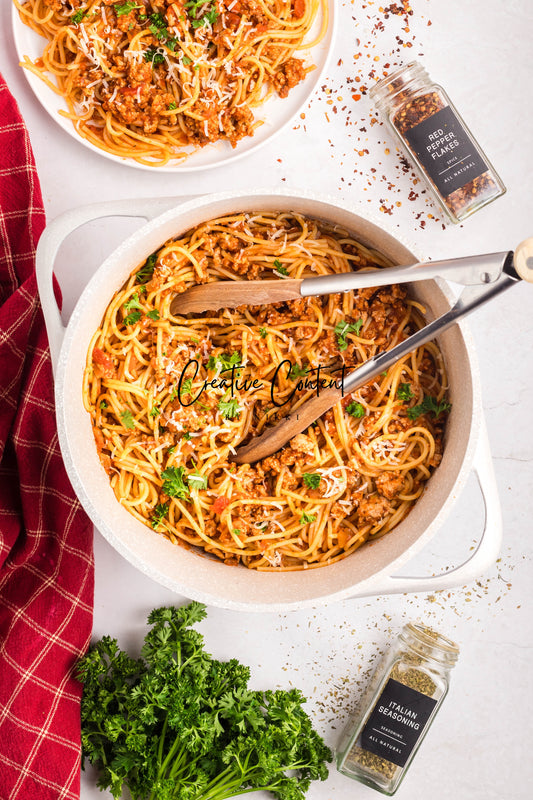 Ground Turkey With Spaghetti - Set 1 of 2